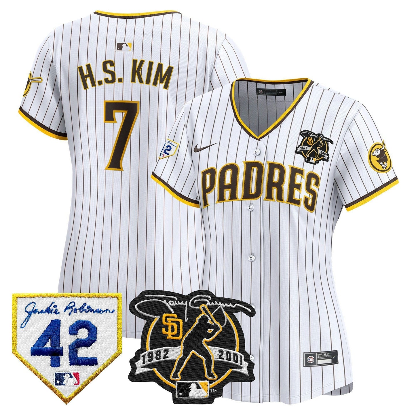 Camisa MLB Women’s 2024 Tony Gwynn & Robinson Patch Vapor Premier Limited Jersey