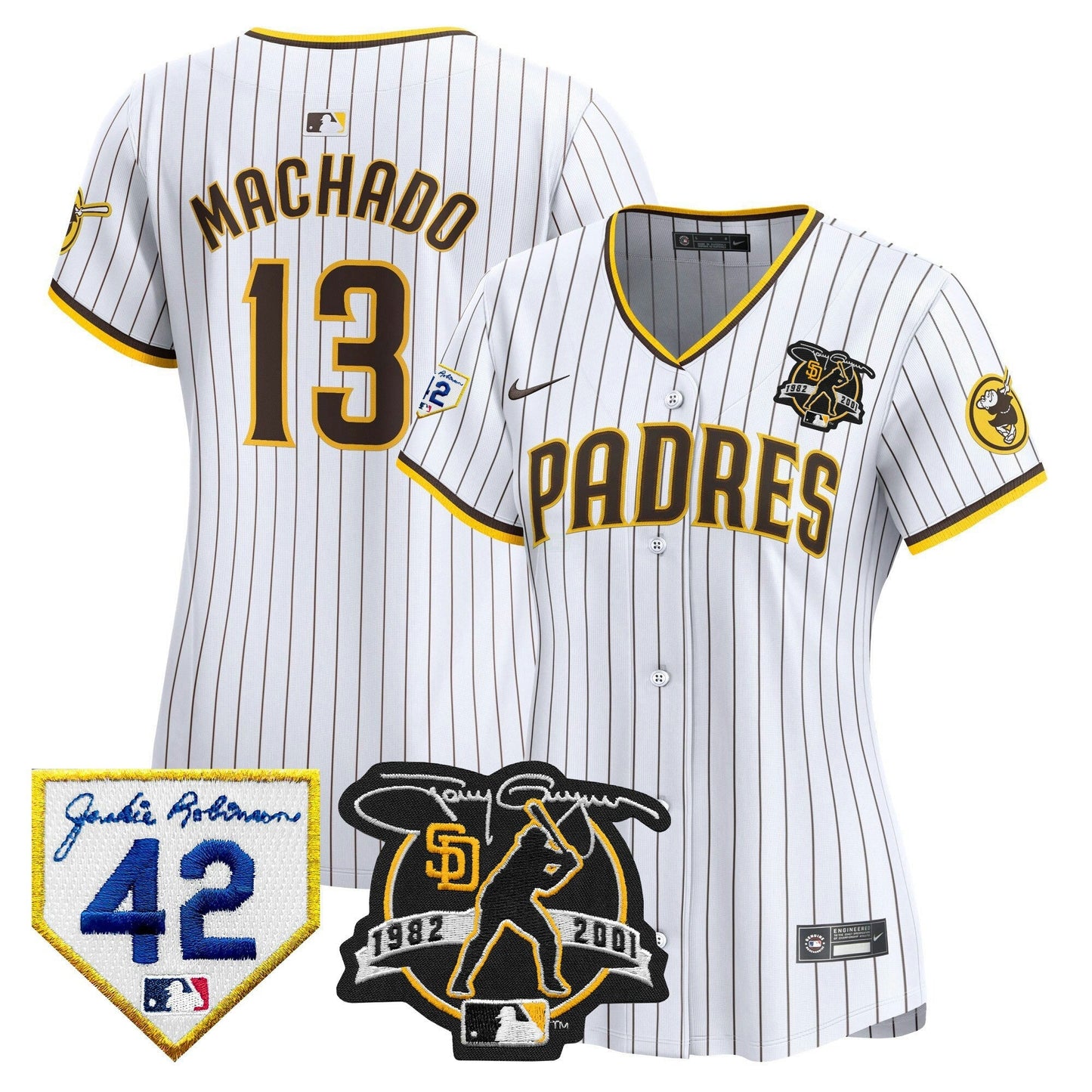 Camisa MLB Women’s 2024 Tony Gwynn & Robinson Patch Vapor Premier Limited Jersey