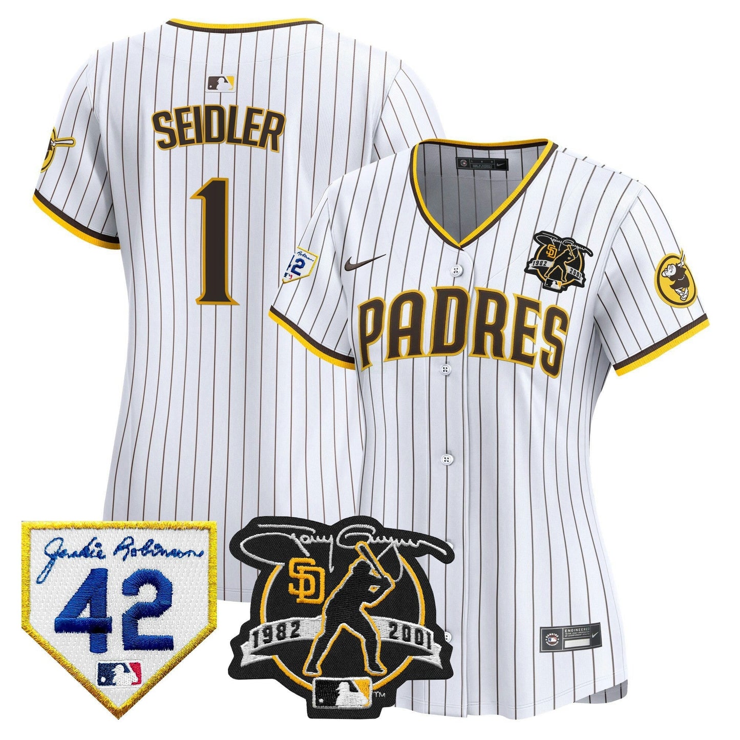 Camisa MLB Women’s 2024 Tony Gwynn & Robinson Patch Vapor Premier Limited Jersey