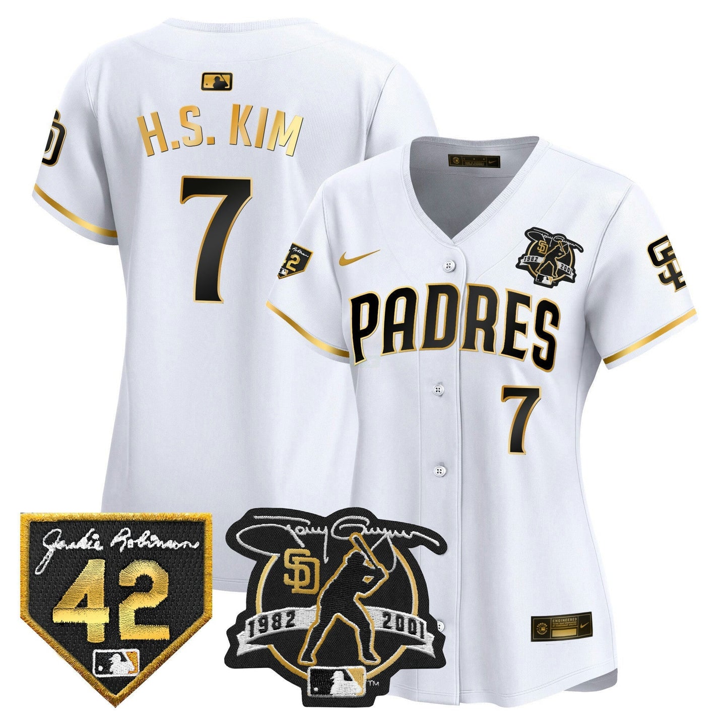 Camisa MLB Women’s 2024 Tony Gwynn & Robinson Patch Vapor Premier Limited Jersey