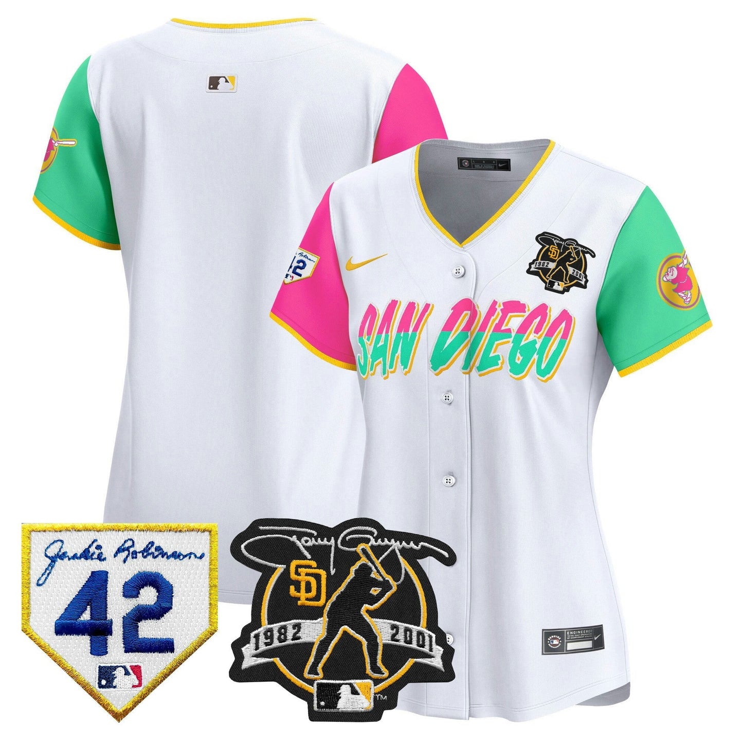 Camisa MLB Women’s 2024 Tony Gwynn & Robinson Patch Vapor Premier Limited Jersey