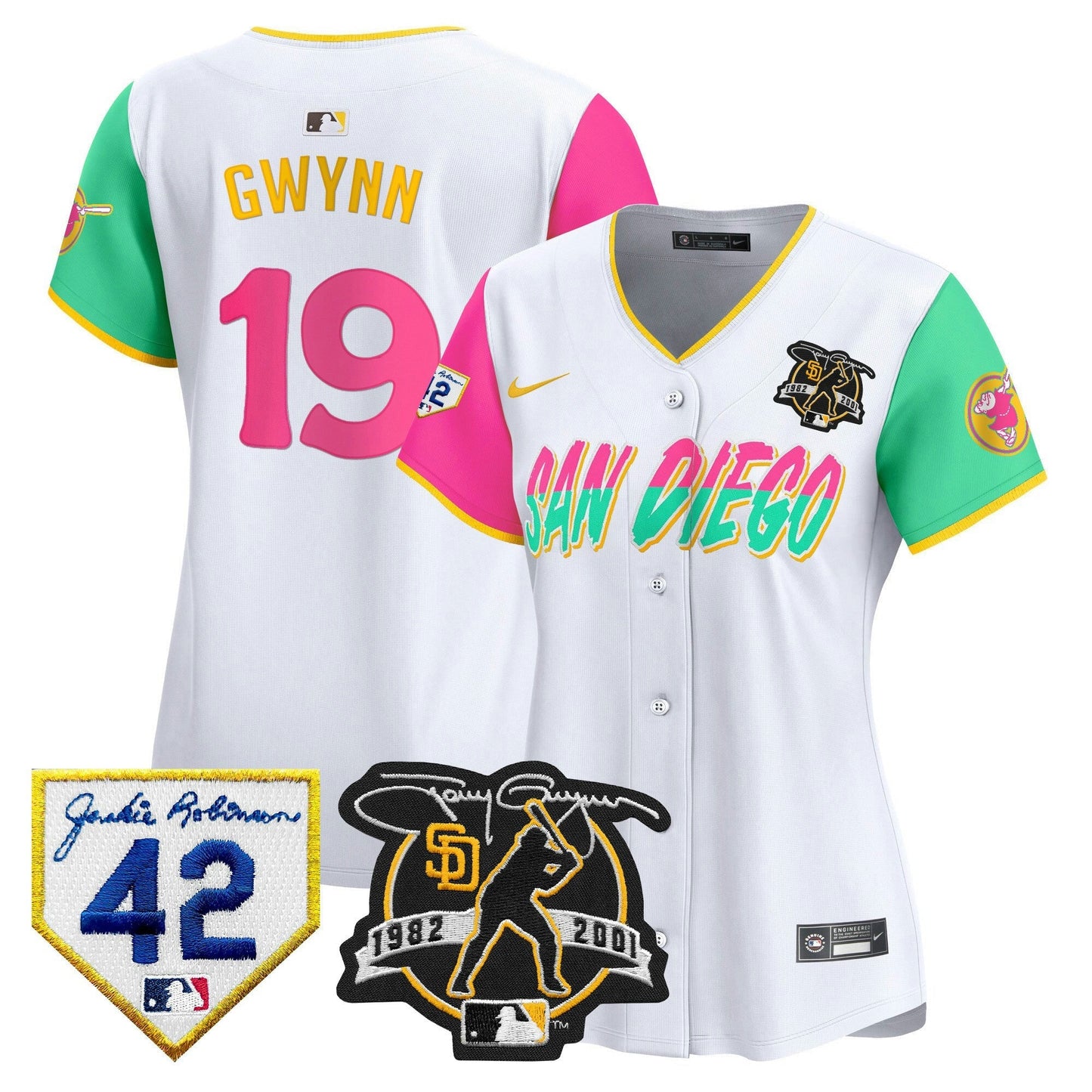 Camisa MLB Women’s 2024 Tony Gwynn & Robinson Patch Vapor Premier Limited Jersey