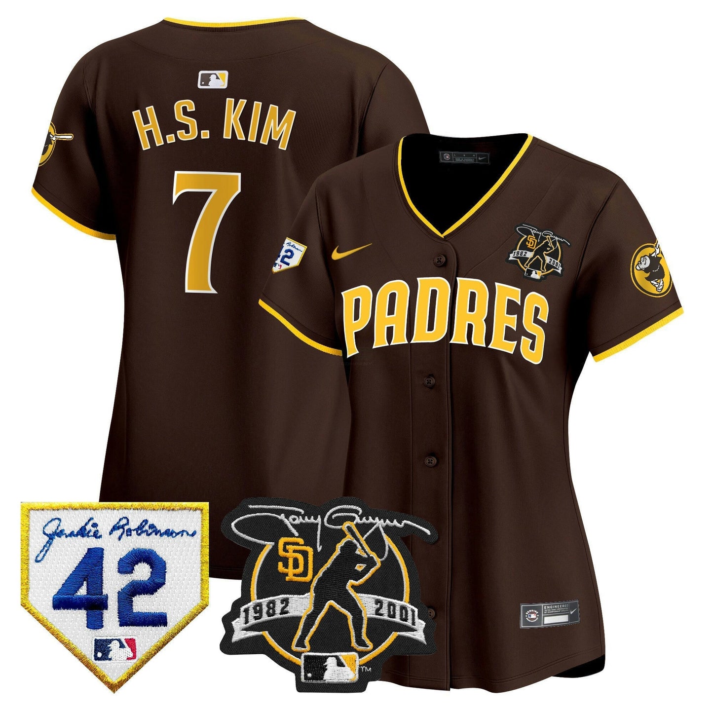 Camisa MLB Women’s 2024 Tony Gwynn & Robinson Patch Vapor Premier Limited Jersey