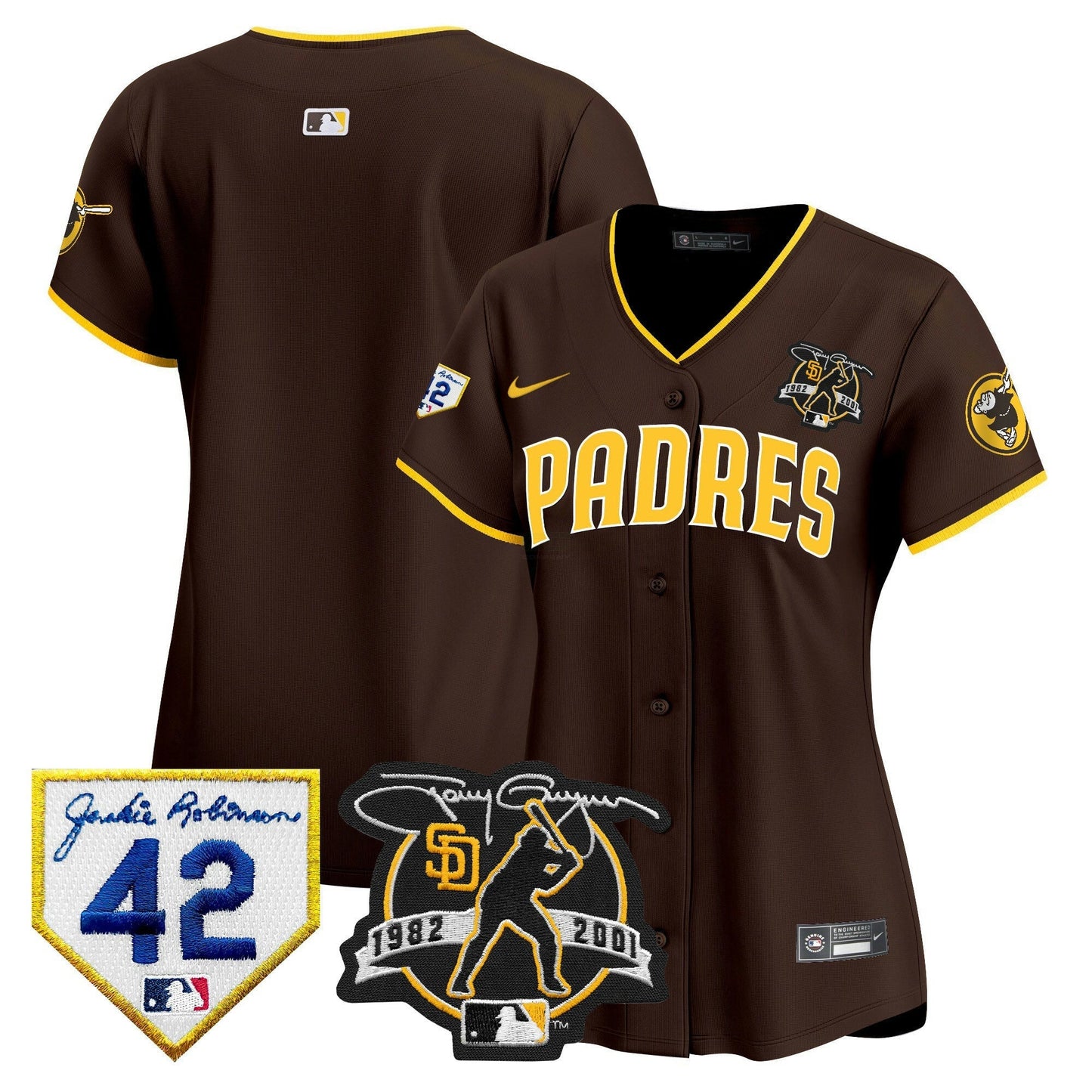 Camisa MLB Women’s 2024 Tony Gwynn & Robinson Patch Vapor Premier Limited Jersey