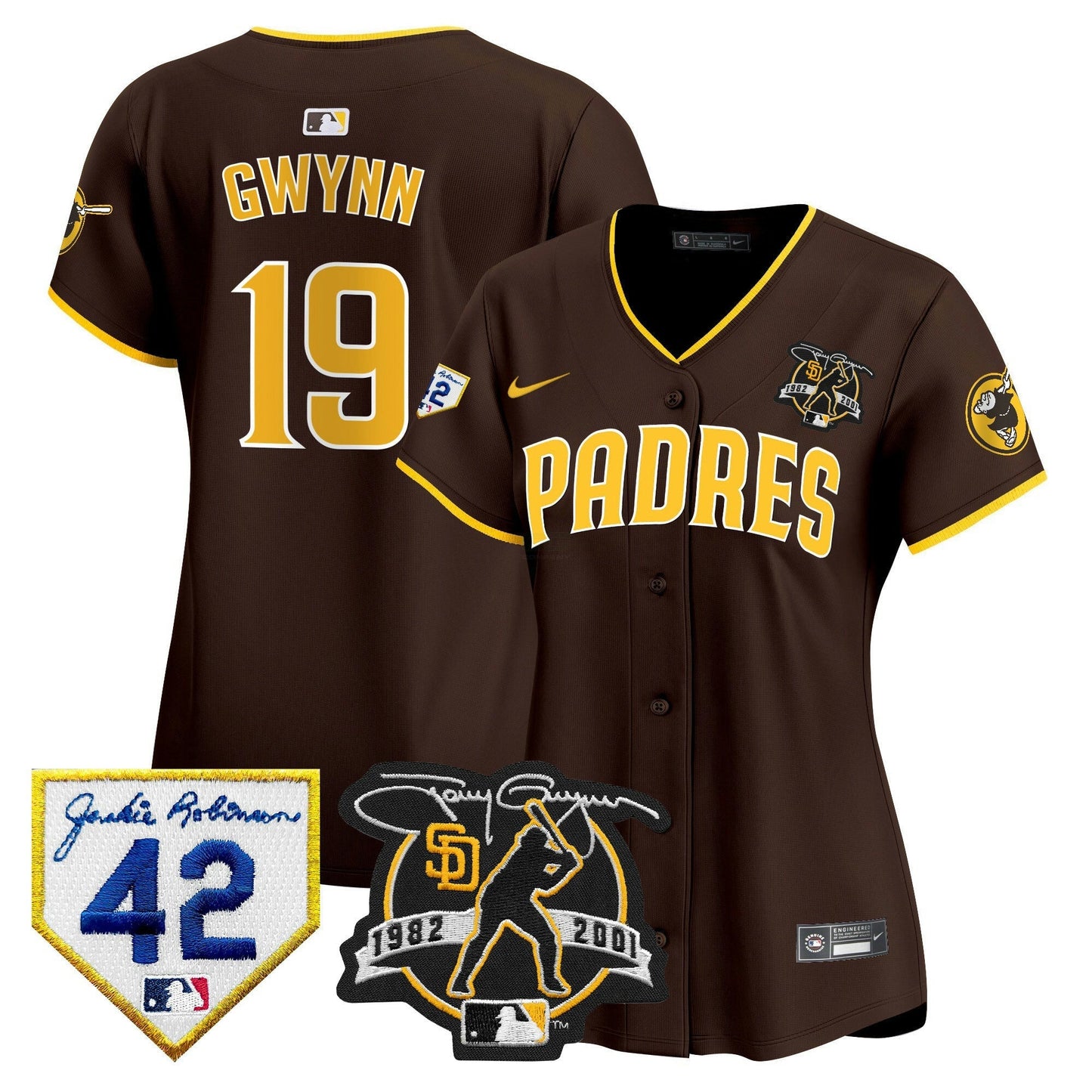 Camisa MLB Women’s 2024 Tony Gwynn & Robinson Patch Vapor Premier Limited Jersey