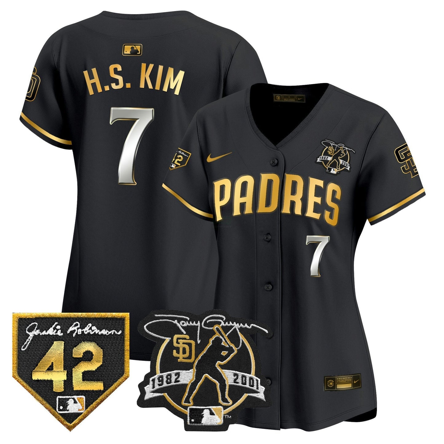 Camisa MLB Women’s 2024 Tony Gwynn & Robinson Patch Vapor Premier Limited Jersey