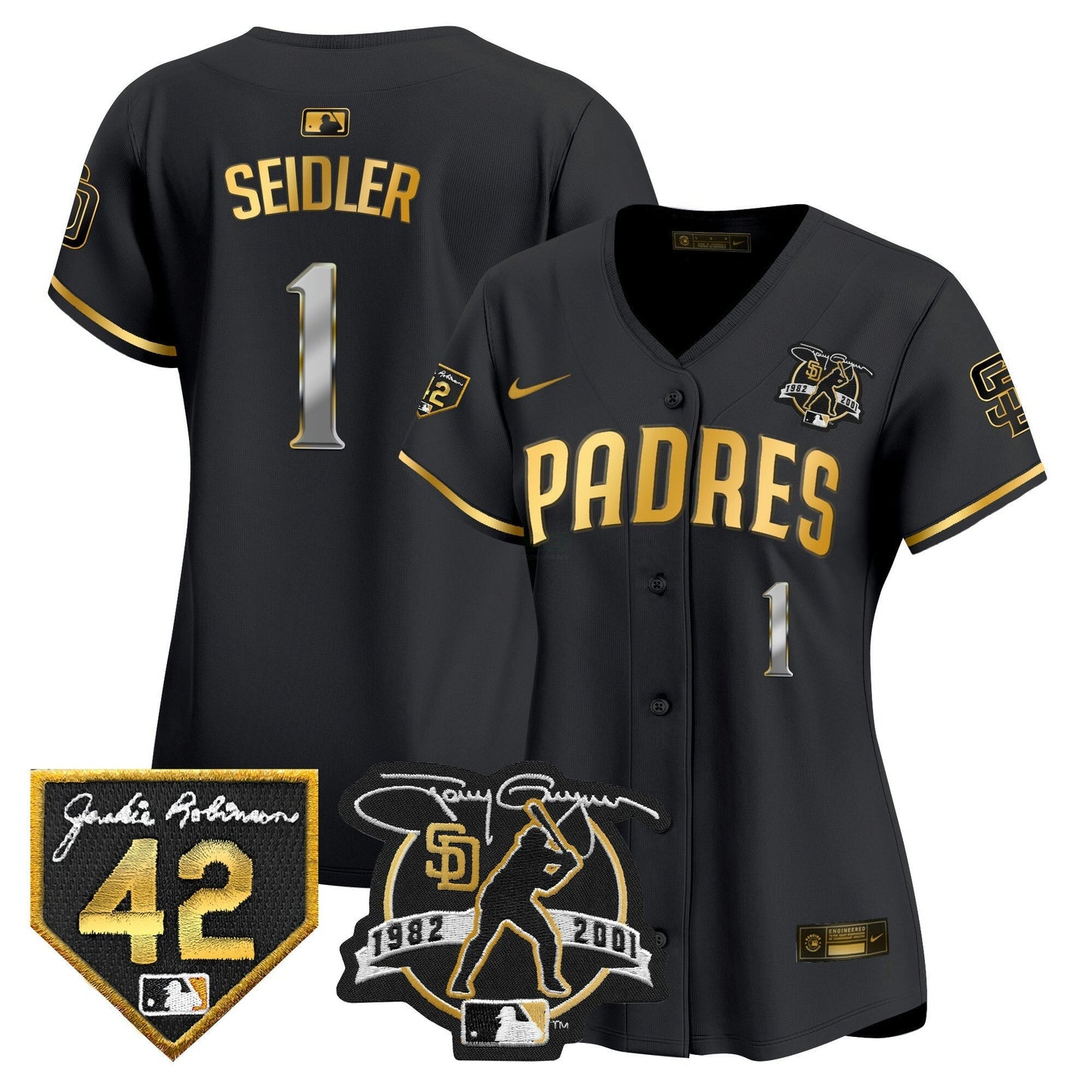 Camisa MLB Women’s 2024 Tony Gwynn & Robinson Patch Vapor Premier Limited Jersey