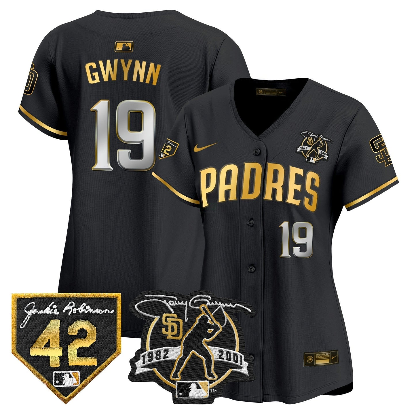 Camisa MLB Women’s 2024 Tony Gwynn & Robinson Patch Vapor Premier Limited Jersey