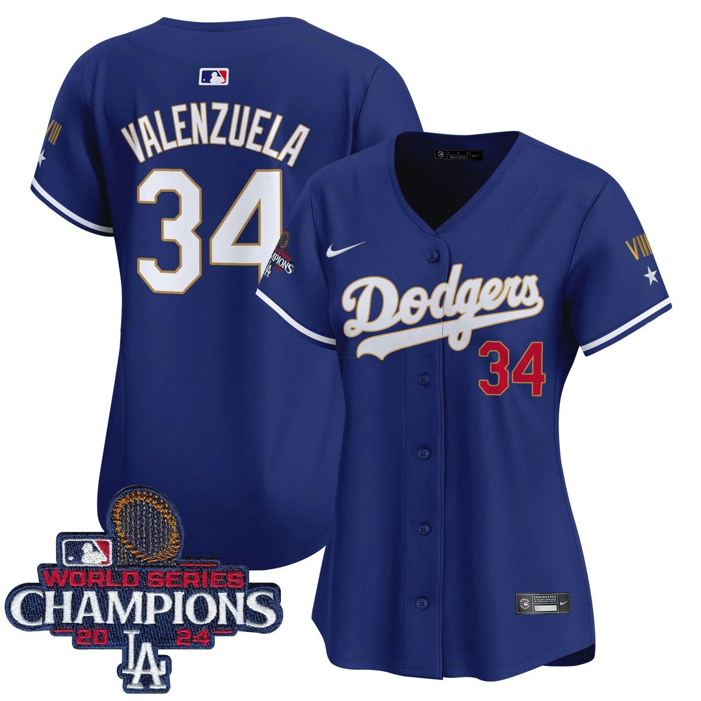Camisa MLB Women’s 2024 World Series Champions Dourada Trim Vapor Premier Limited Jersey