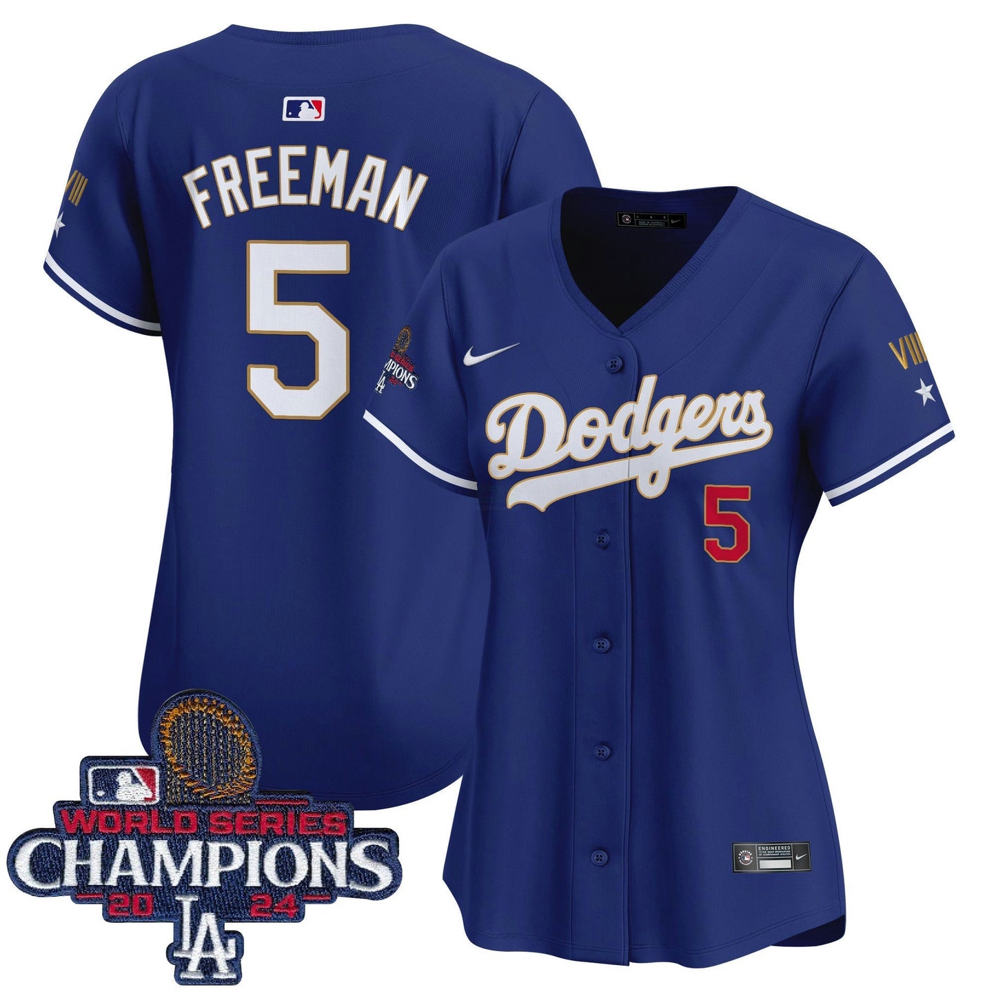 Camisa MLB Women’s 2024 World Series Champions Dourada Trim Vapor Premier Limited Jersey
