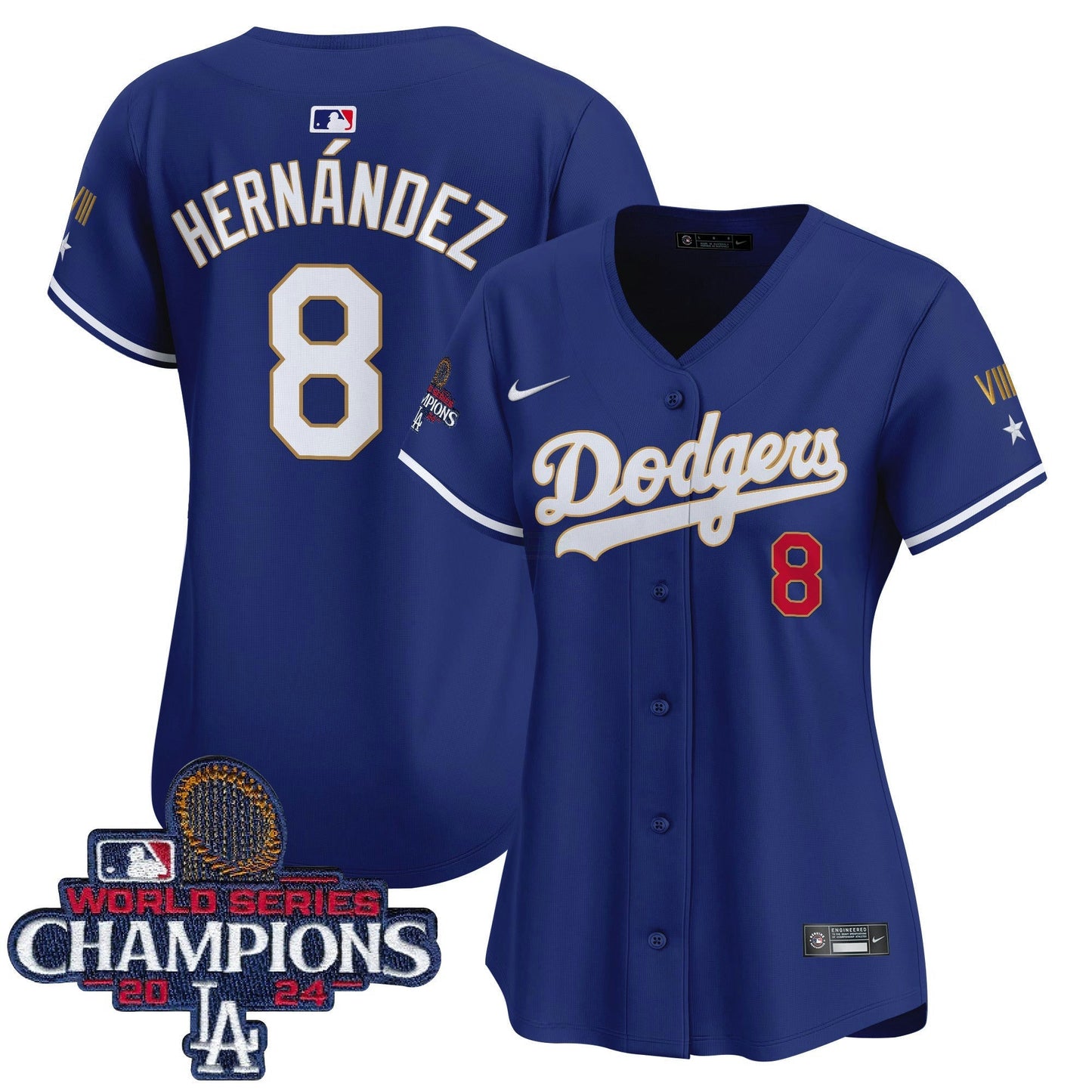 Camisa MLB Women’s 2024 World Series Champions Dourada Trim Vapor Premier Limited Jersey