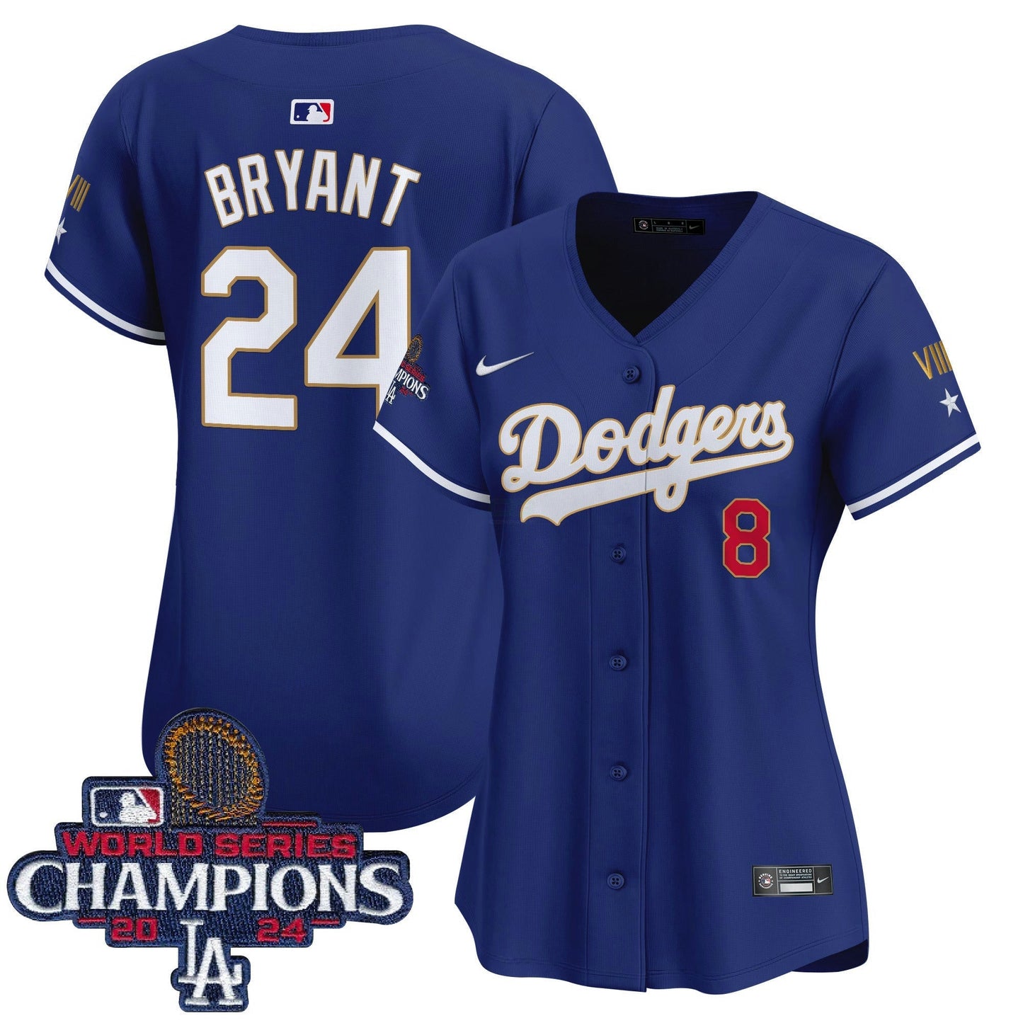 Camisa MLB Women’s 2024 World Series Champions Dourada Trim Vapor Premier Limited Jersey