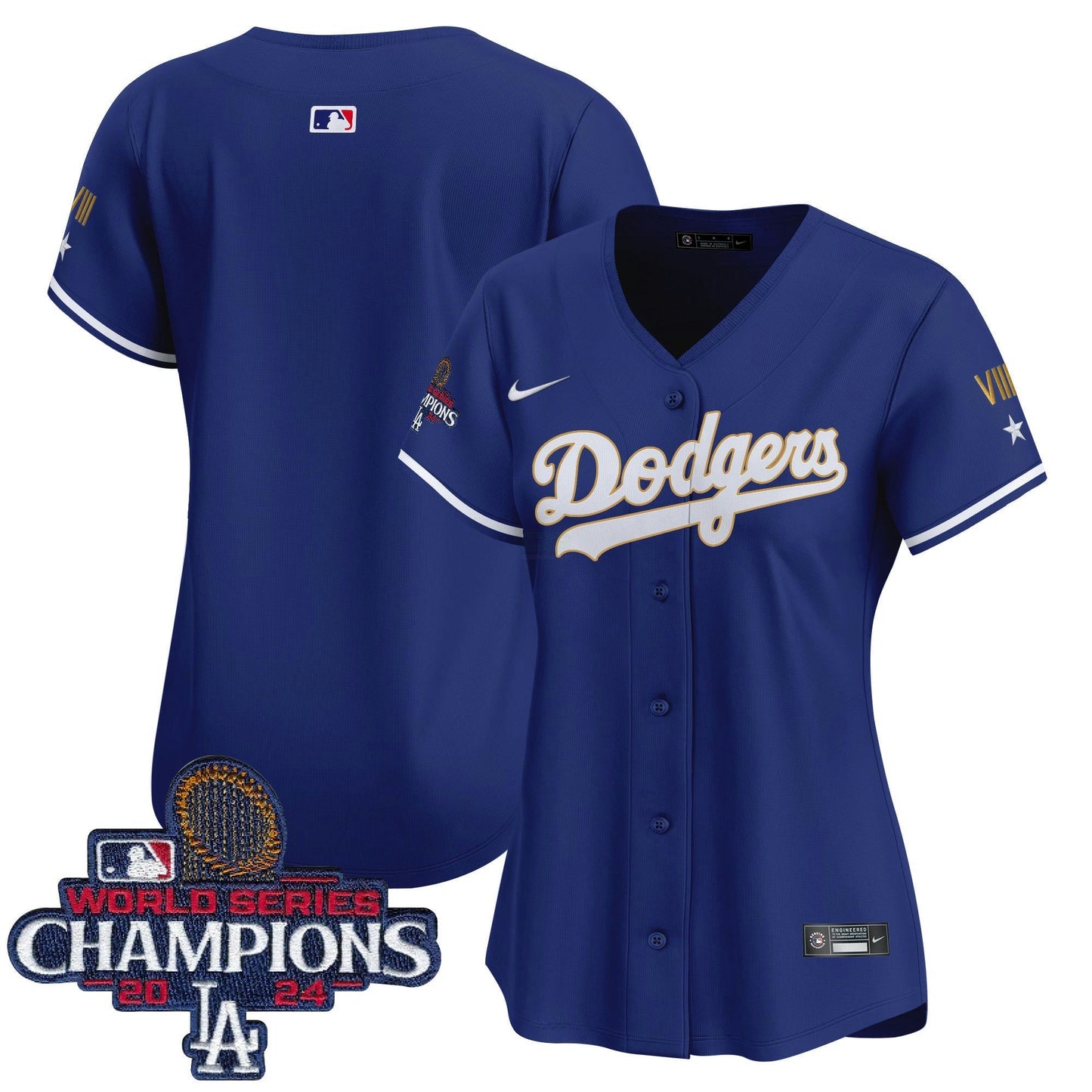 Camisa MLB Women’s 2024 World Series Champions Dourada Trim Vapor Premier Limited Jersey