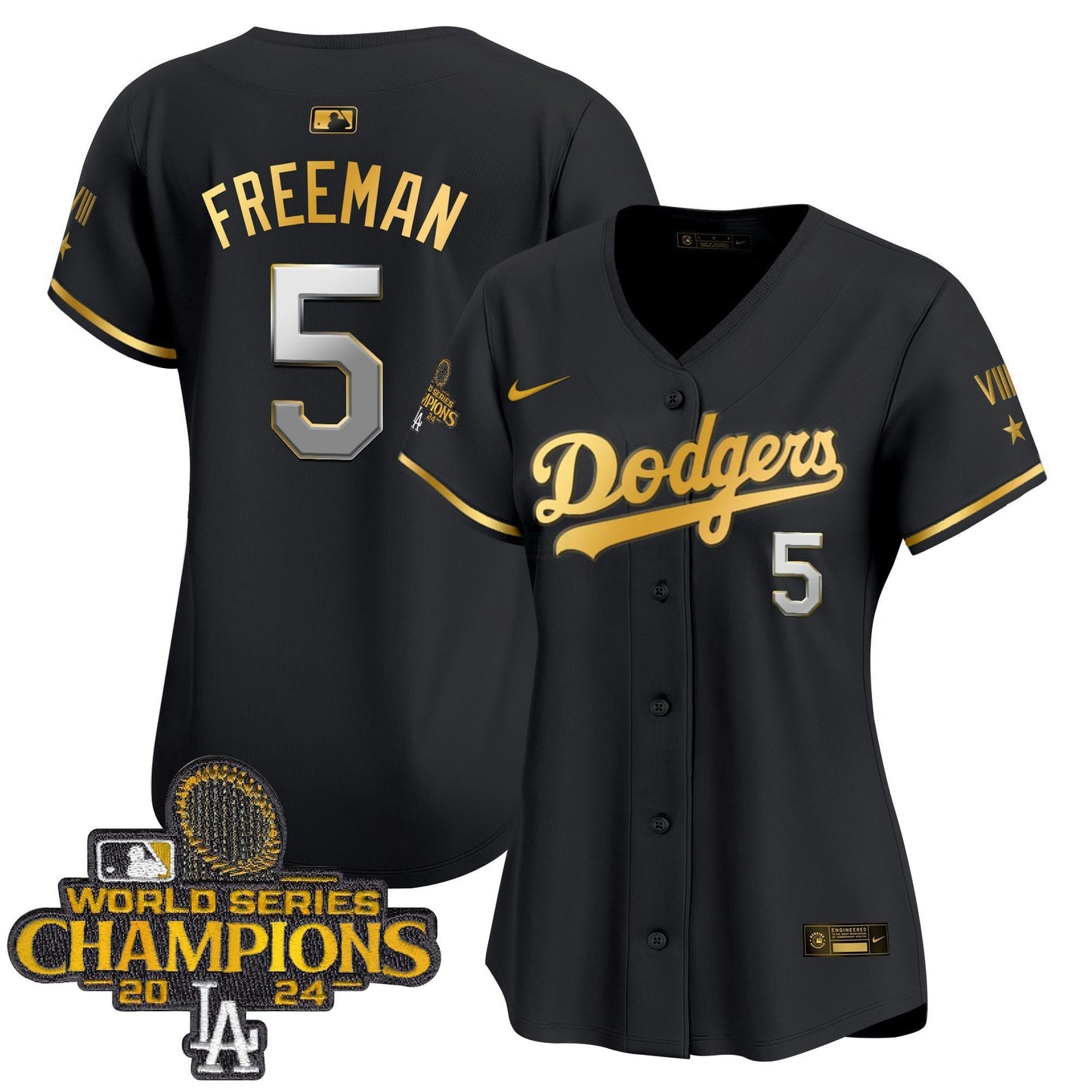 Camisa MLB Women’s 2024 World Series Champions Dourada Trim Vapor Premier Limited Jersey