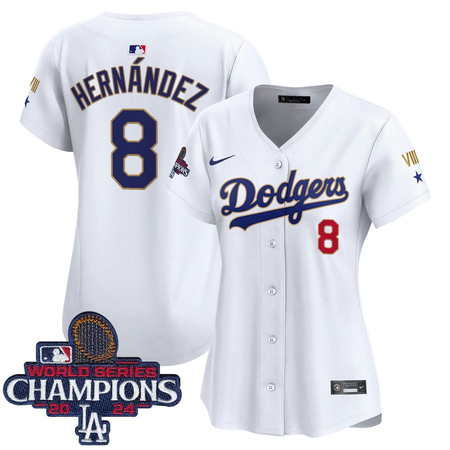 Camisa MLB Women’s 2024 World Series Champions Dourada Trim Vapor Premier Limited Jersey