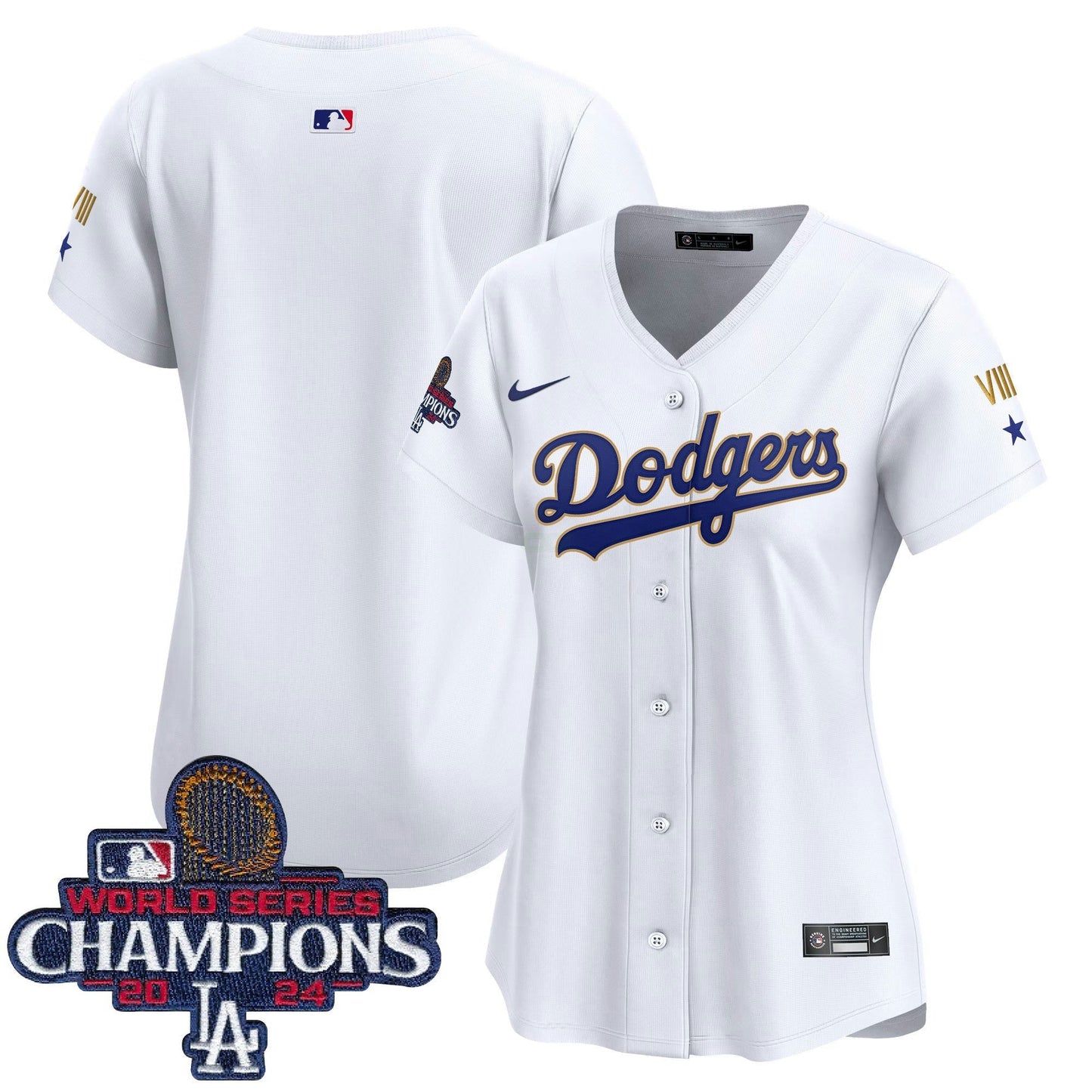 Camisa MLB Women’s 2024 World Series Champions Dourada Trim Vapor Premier Limited Jersey