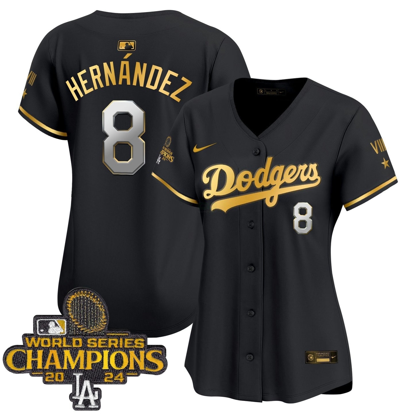 Camisa MLB Women’s 2024 World Series Champions Dourada Trim Vapor Premier Limited Jersey