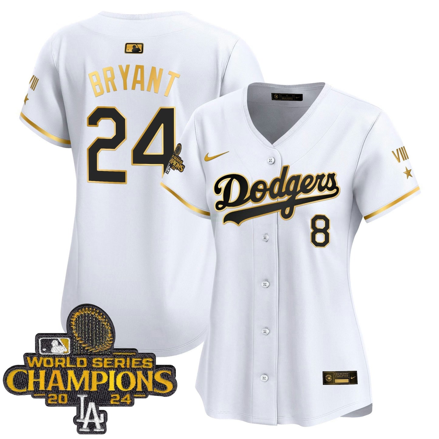 Camisa MLB Women’s 2024 World Series Champions Dourada Trim Vapor Premier Limited Jersey