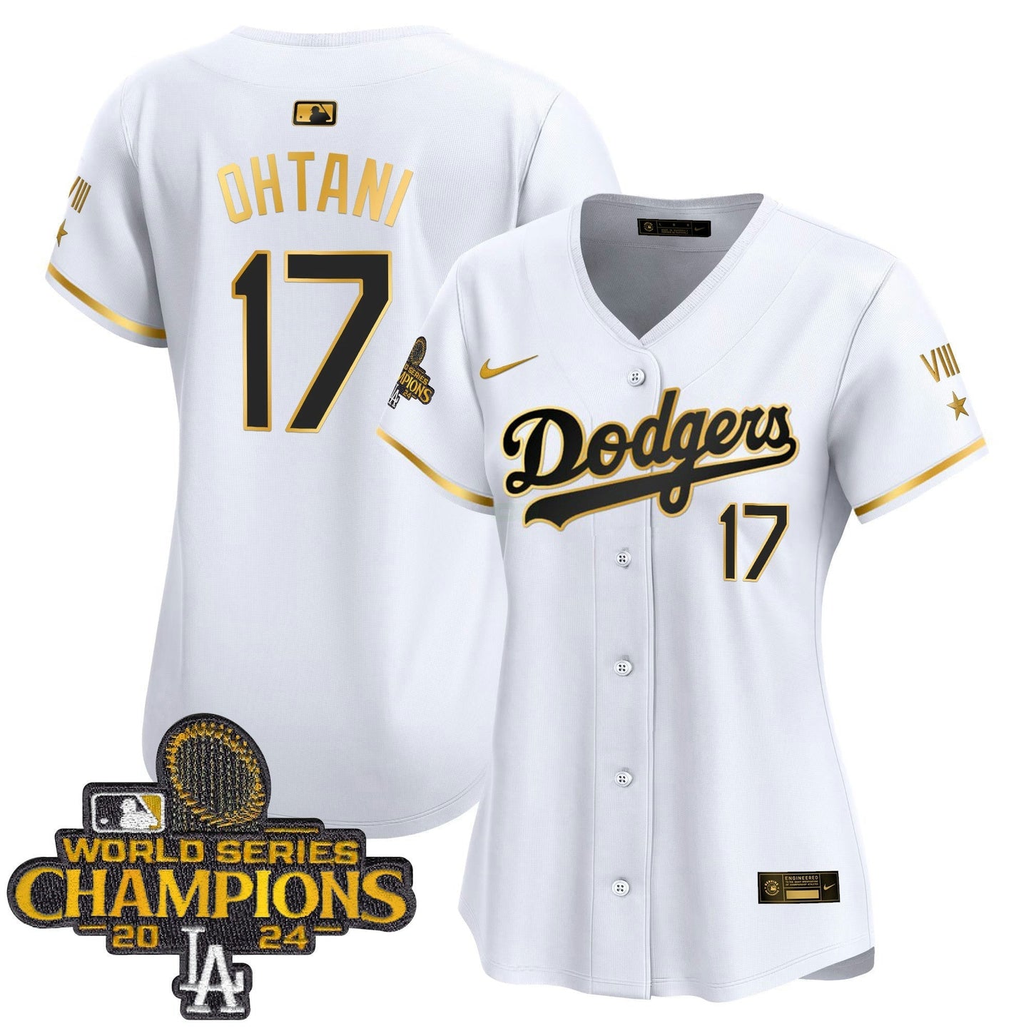 Camisa MLB Women’s 2024 World Series Champions Dourada Trim Vapor Premier Limited Jersey