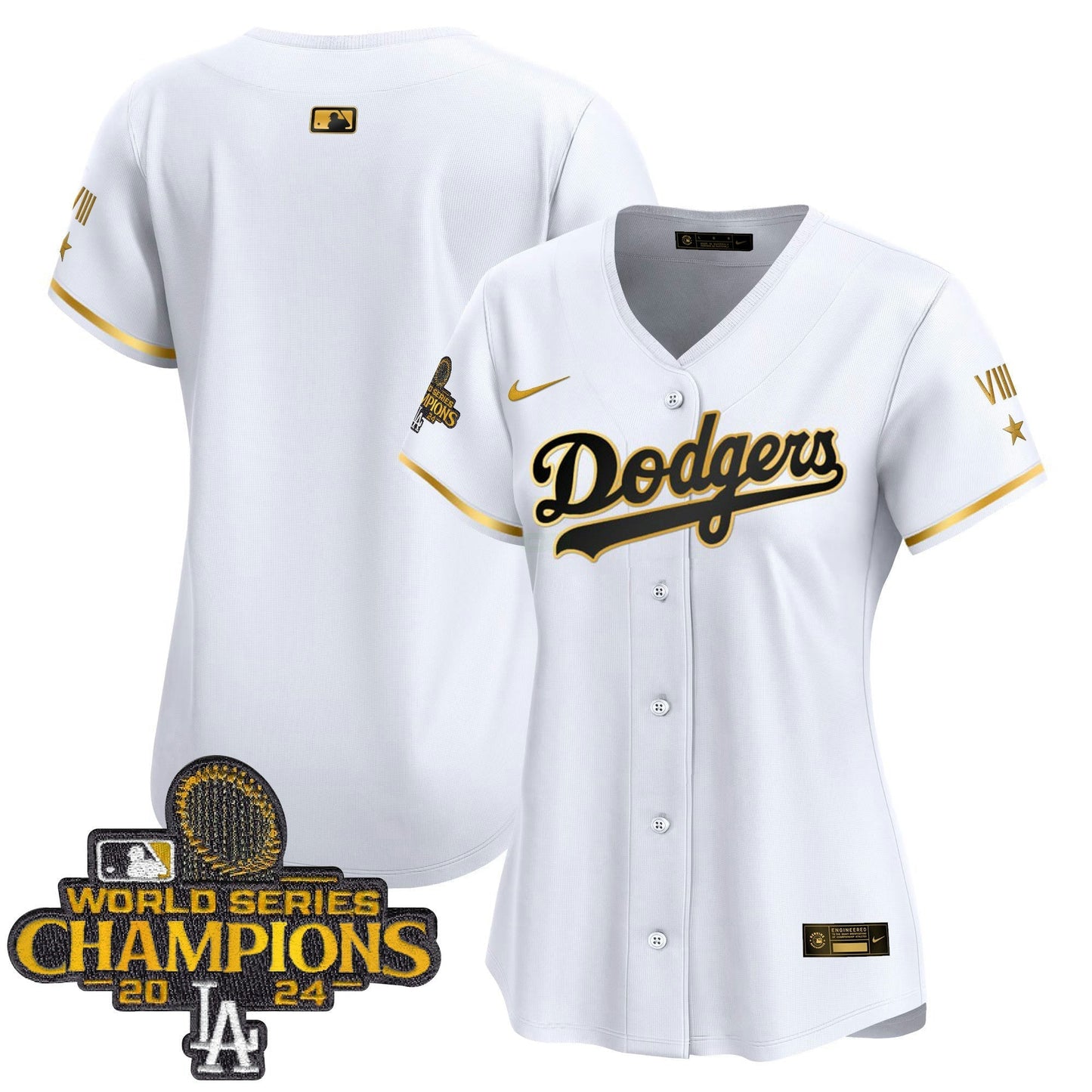 Camisa MLB Women’s 2024 World Series Champions Dourada Trim Vapor Premier Limited Jersey