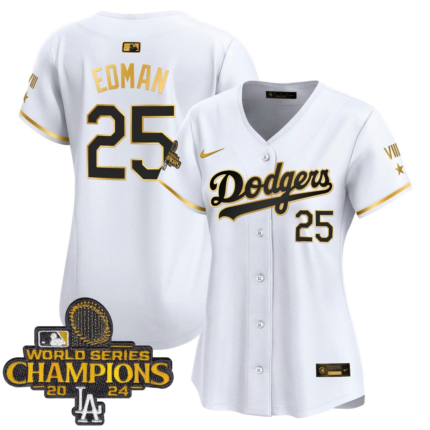 Camisa MLB Women’s 2024 World Series Champions Dourada Trim Vapor Premier Limited Jersey