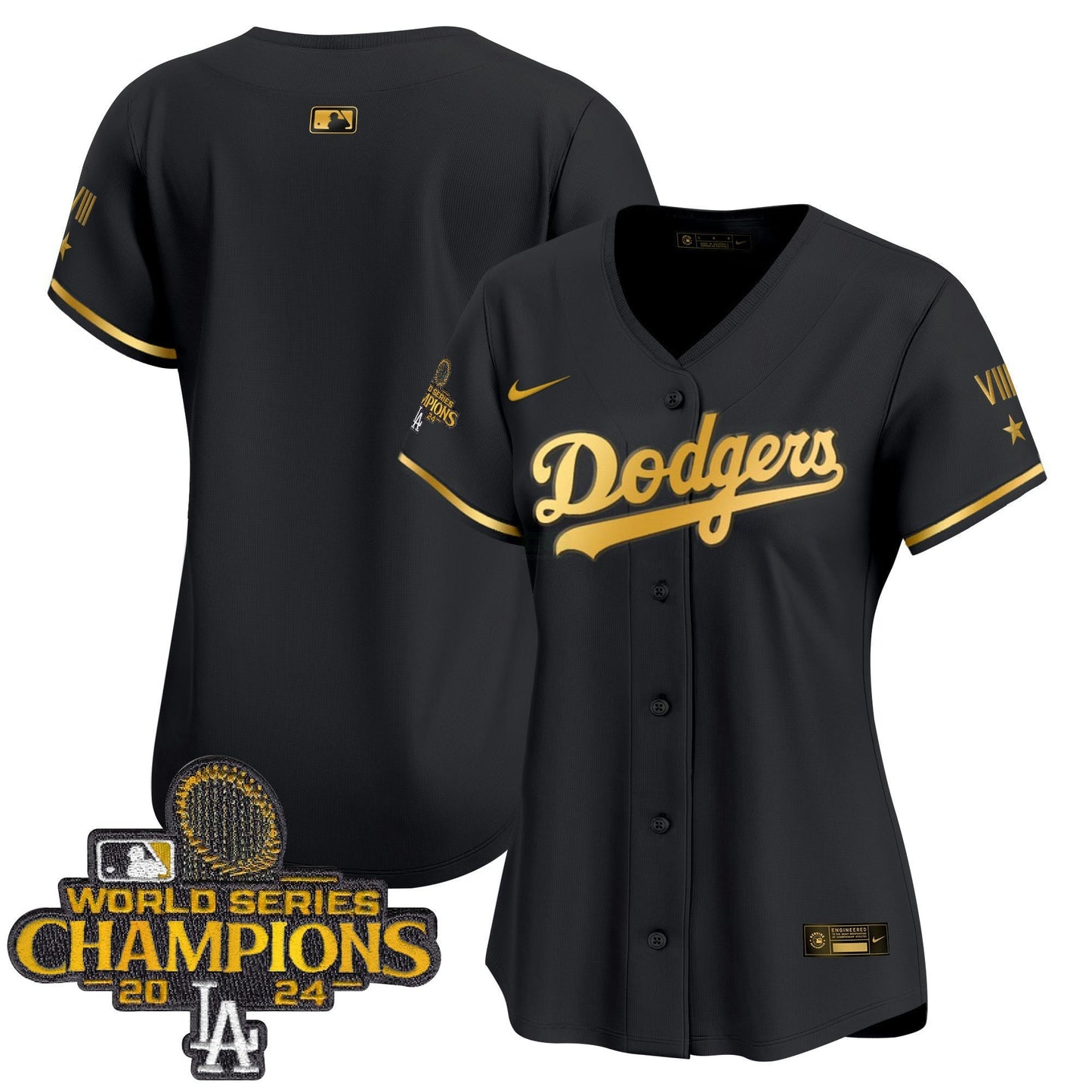 Camisa MLB Women’s 2024 World Series Champions Dourada Trim Vapor Premier Limited Jersey