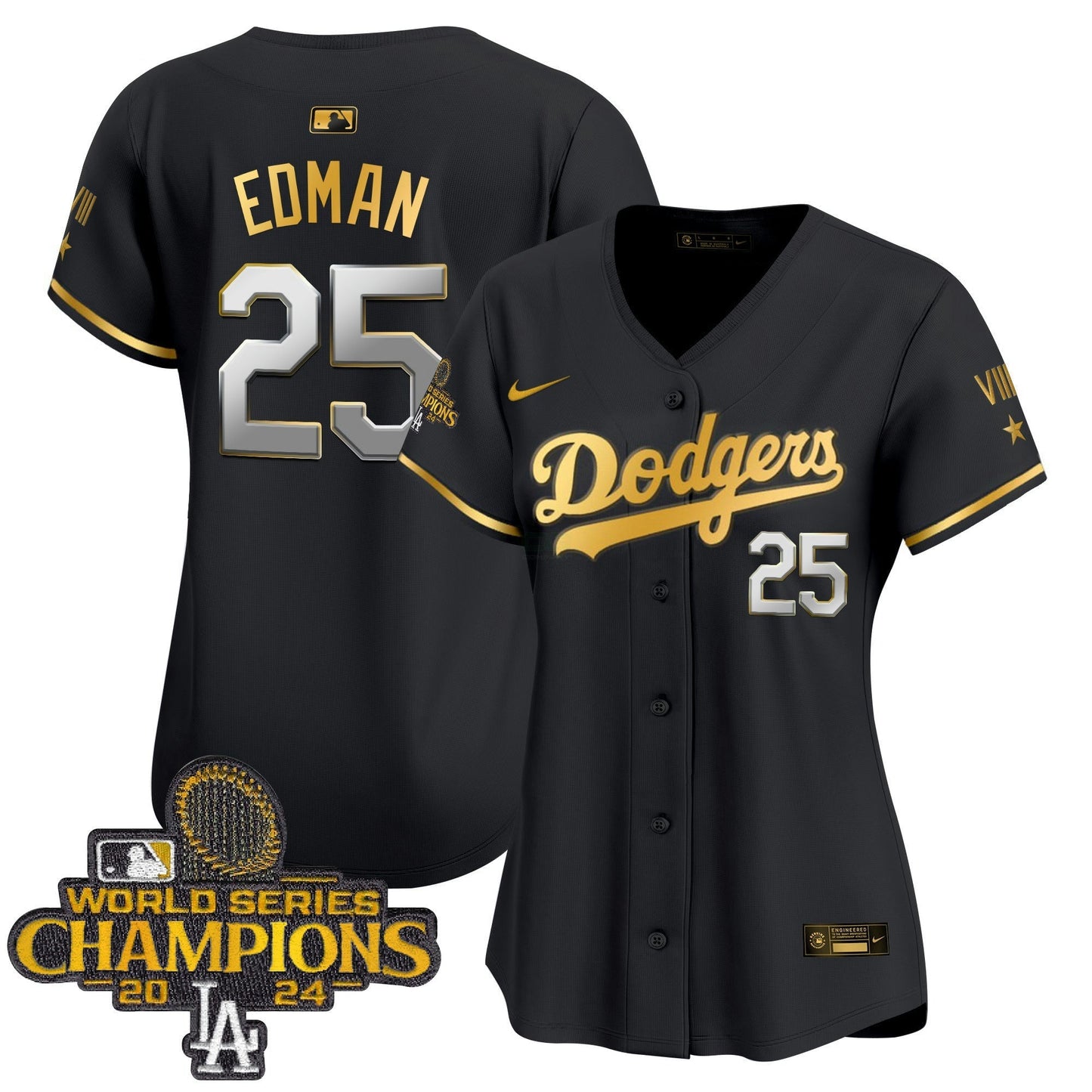 Camisa MLB Women’s 2024 World Series Champions Dourada Trim Vapor Premier Limited Jersey