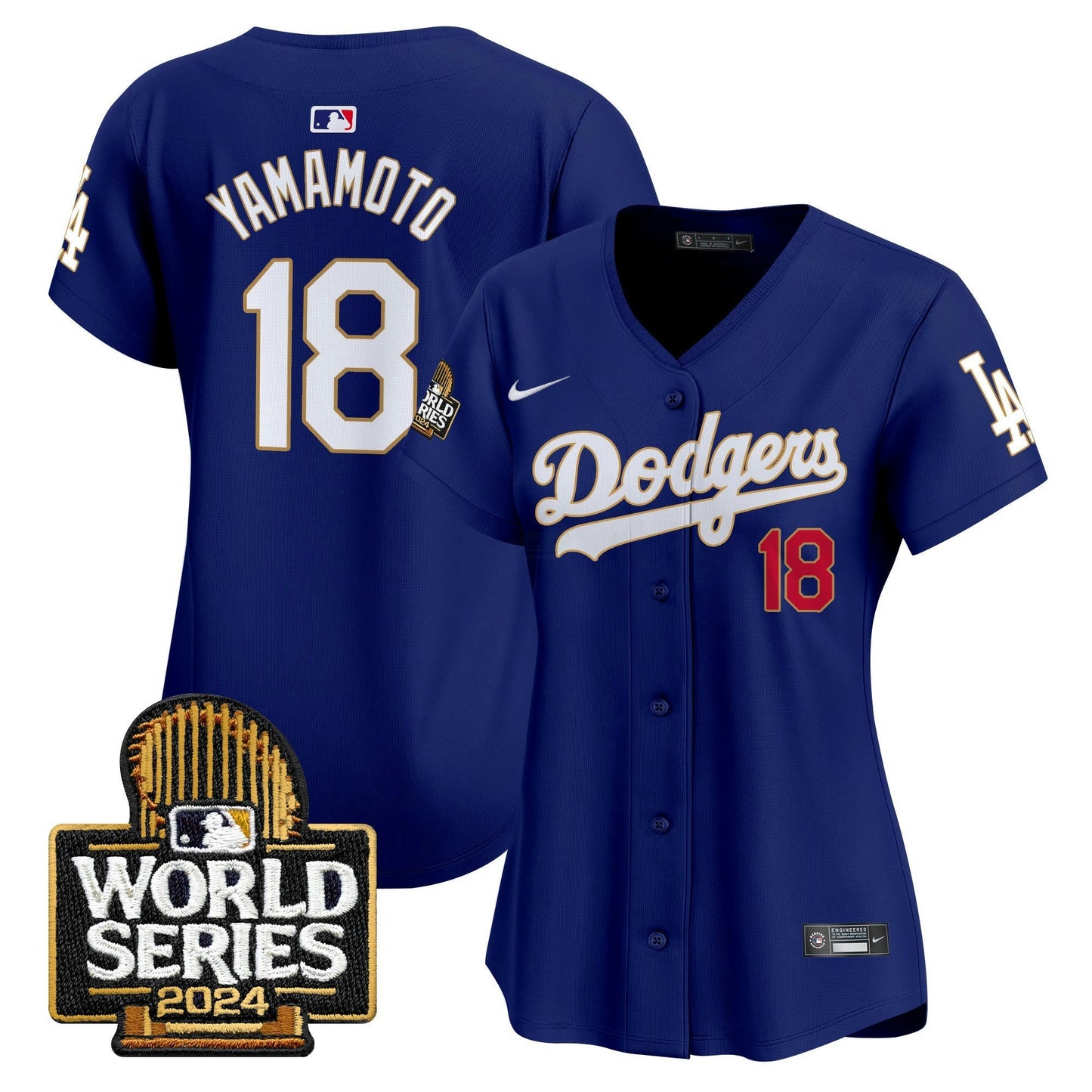 Camisa MLB Women’s 2024 World Series Dourada Trim Vapor Premier Limited Jersey