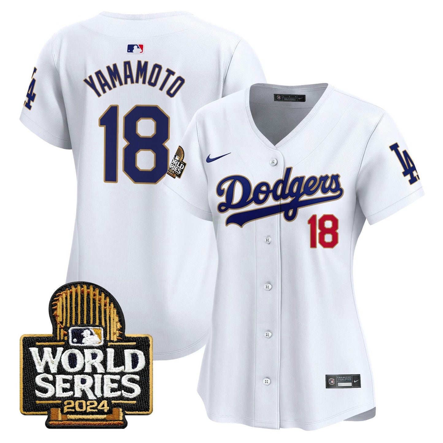Camisa MLB Women’s 2024 World Series Dourada Trim Vapor Premier Limited Jersey