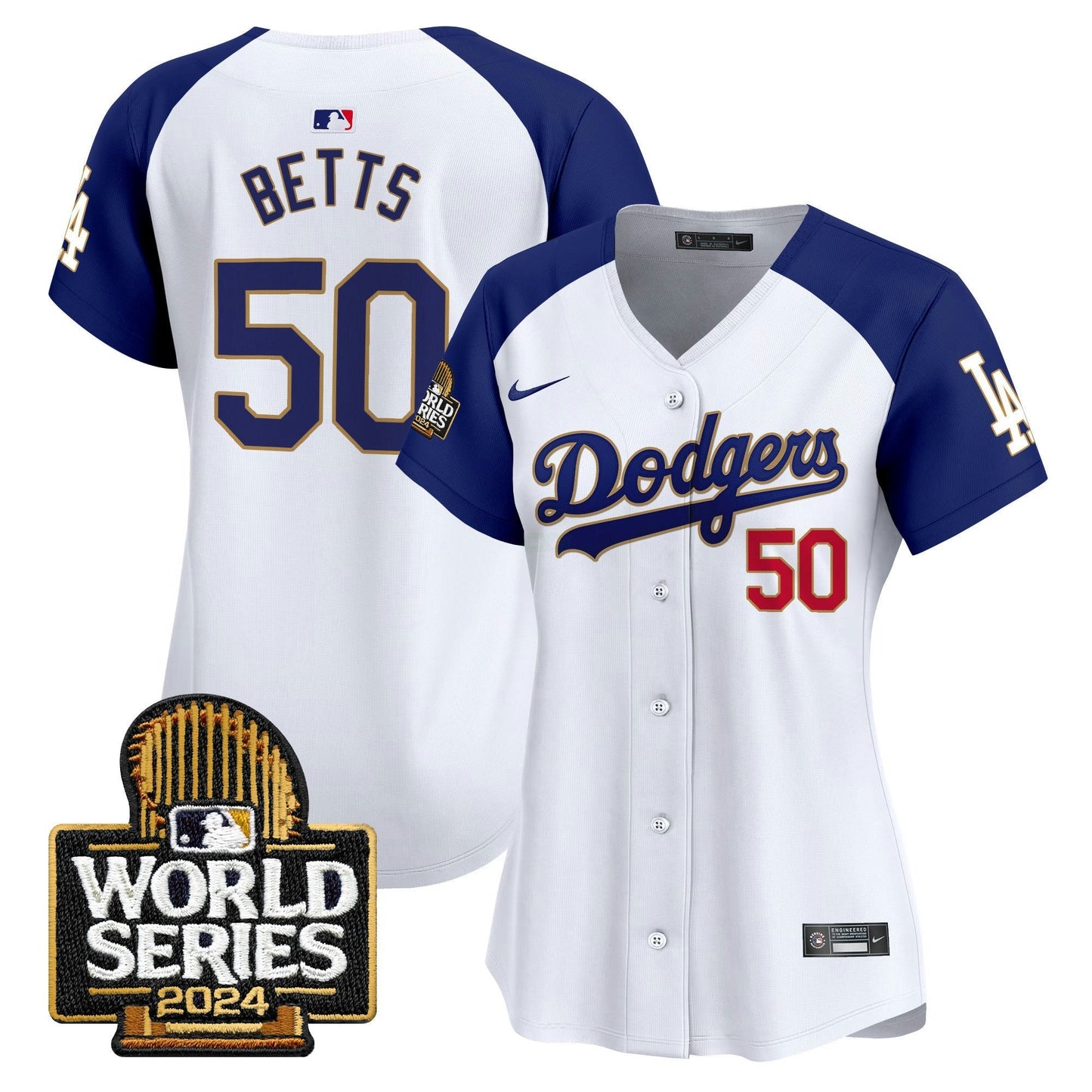 Camisa MLB Women’s 2024 World Series Dourada Trim Vapor Premier Limited Jersey