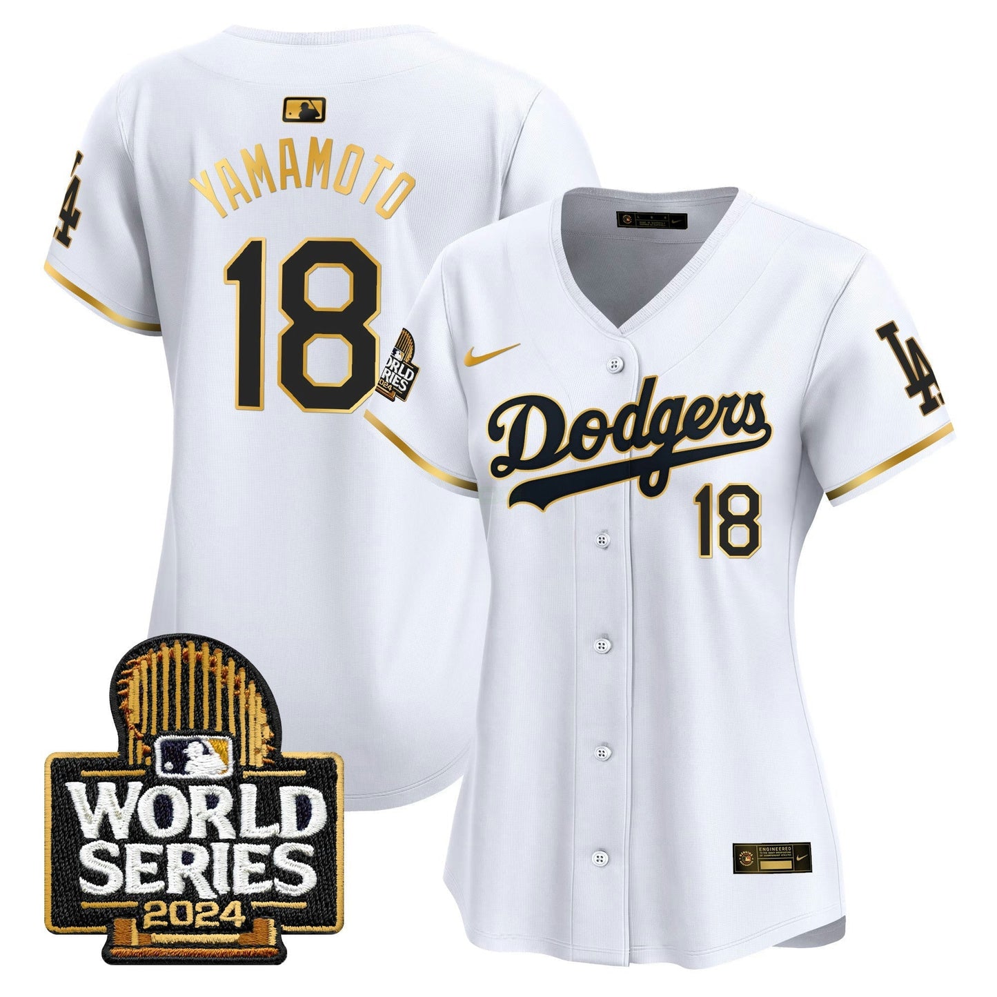 Camisa MLB Women’s 2024 World Series Dourada Trim Vapor Premier Limited Jersey