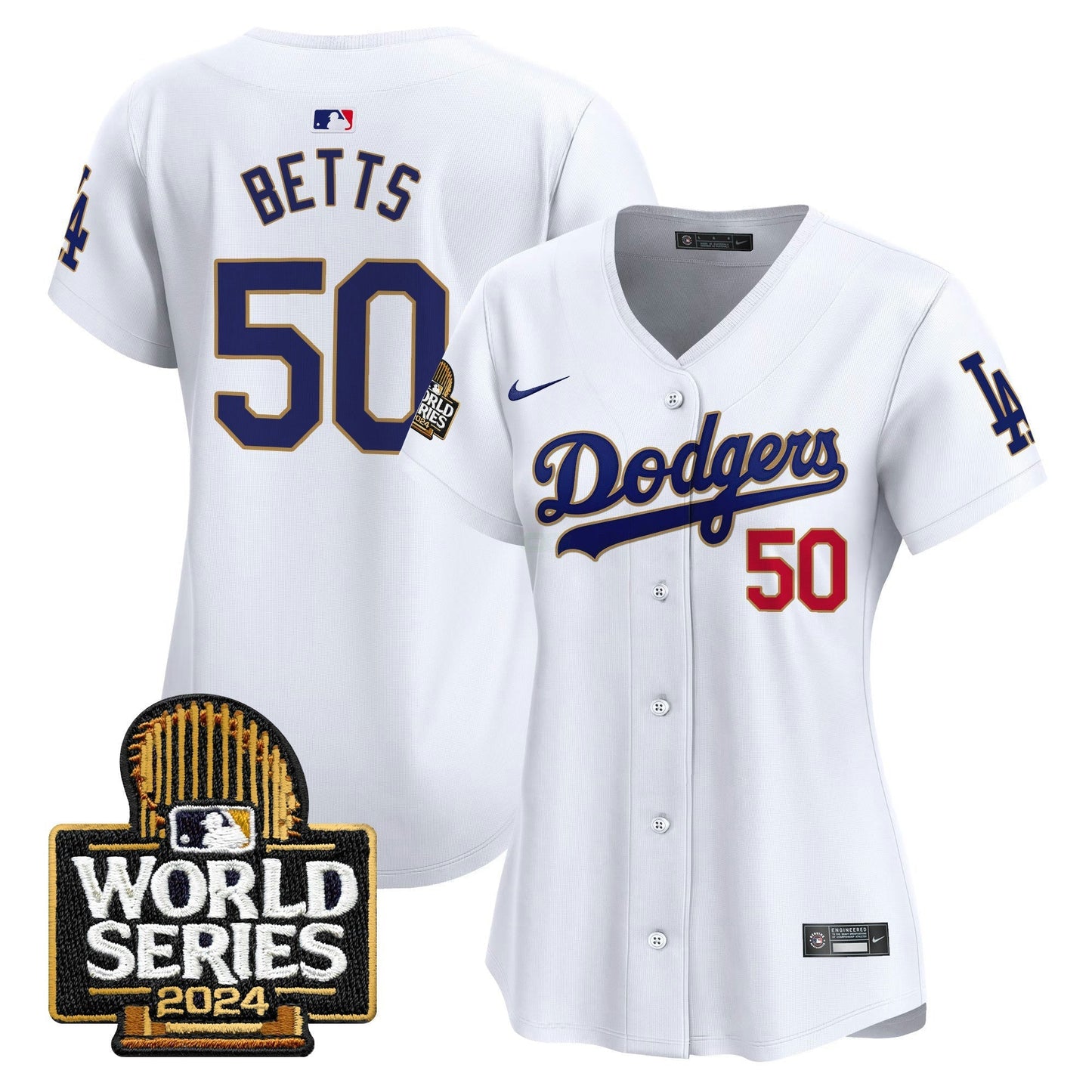 Camisa MLB Women’s 2024 World Series Dourada Trim Vapor Premier Limited Jersey