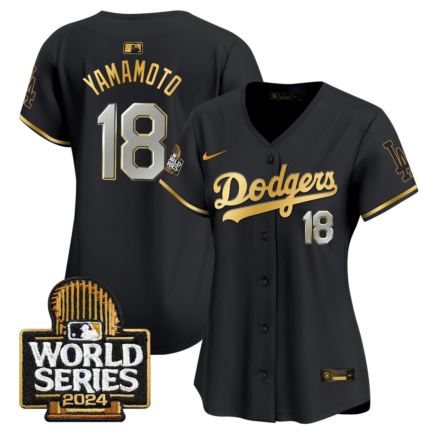 Camisa MLB Women’s 2024 World Series Dourada Trim Vapor Premier Limited Jersey