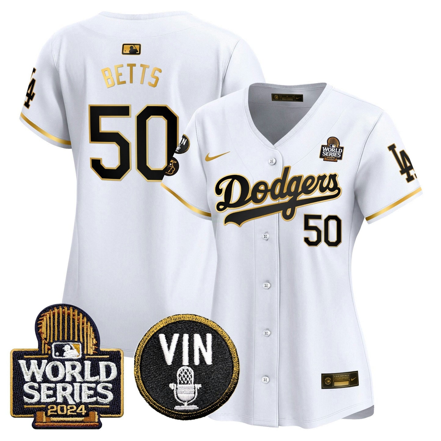 Camisa MLB Women’s 2024 World Series Dourada Trim Vapor Premier Limited Jersey V2