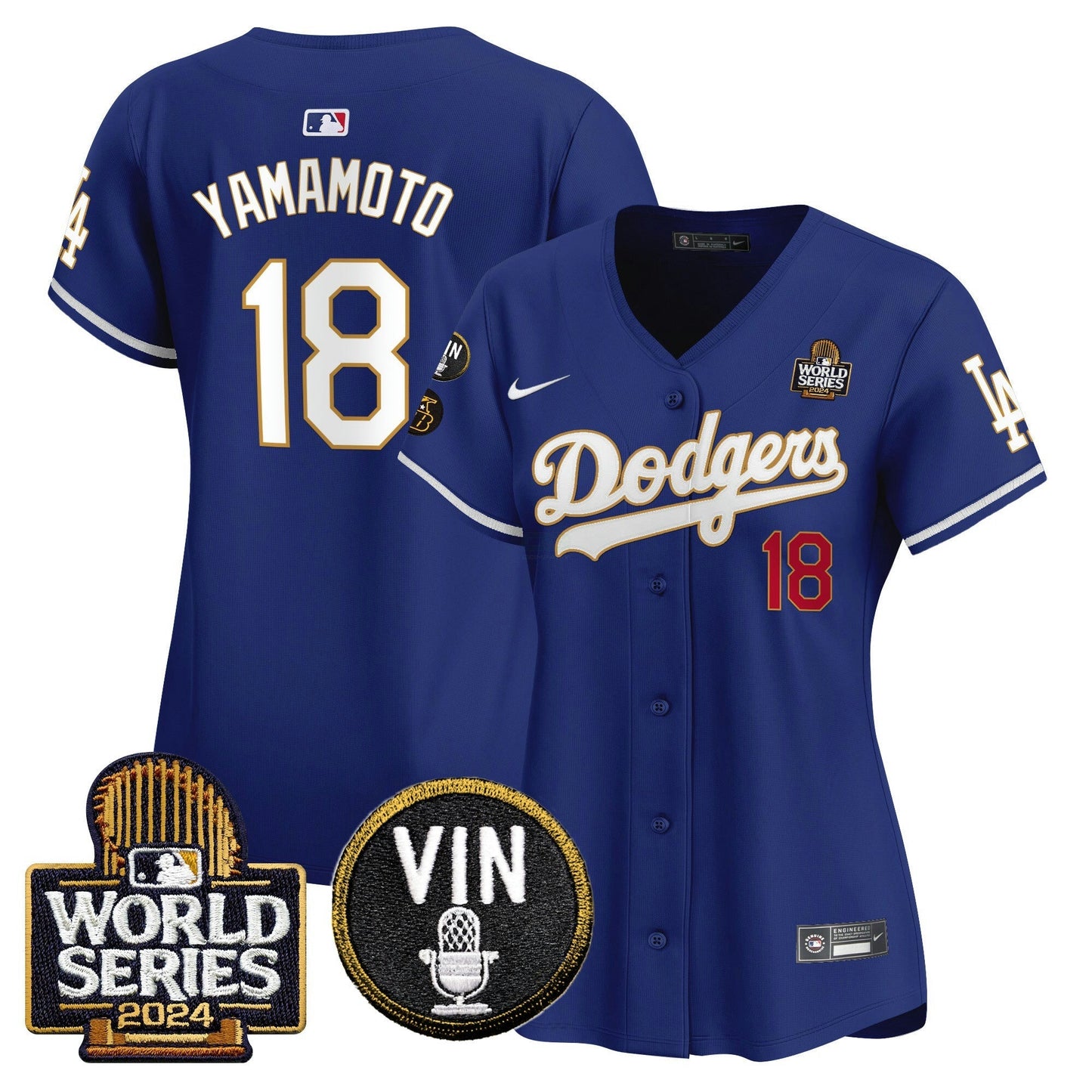 Camisa MLB Women’s 2024 World Series Dourada Trim Vapor Premier Limited Jersey V2
