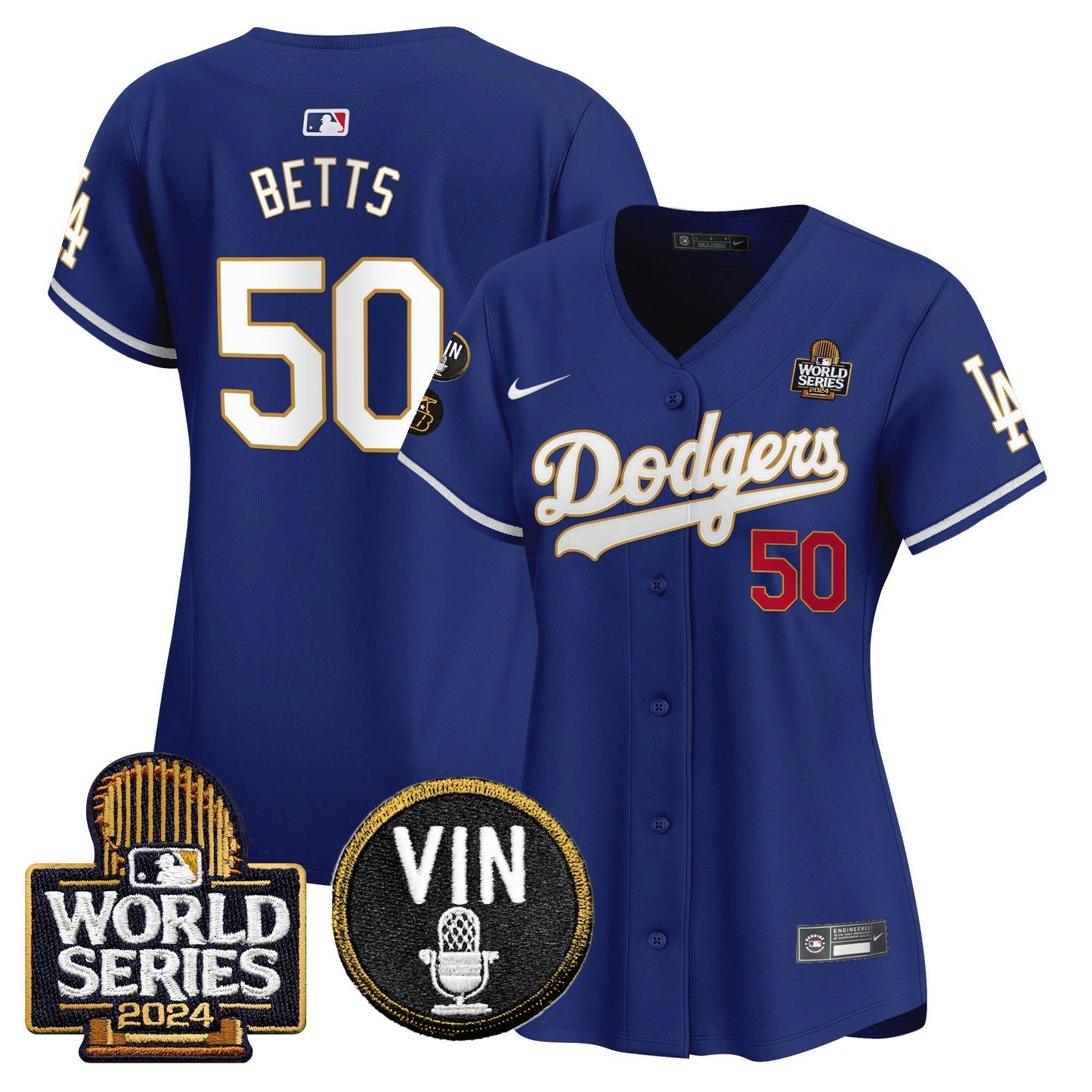 Camisa MLB Women’s 2024 World Series Dourada Trim Vapor Premier Limited Jersey V2