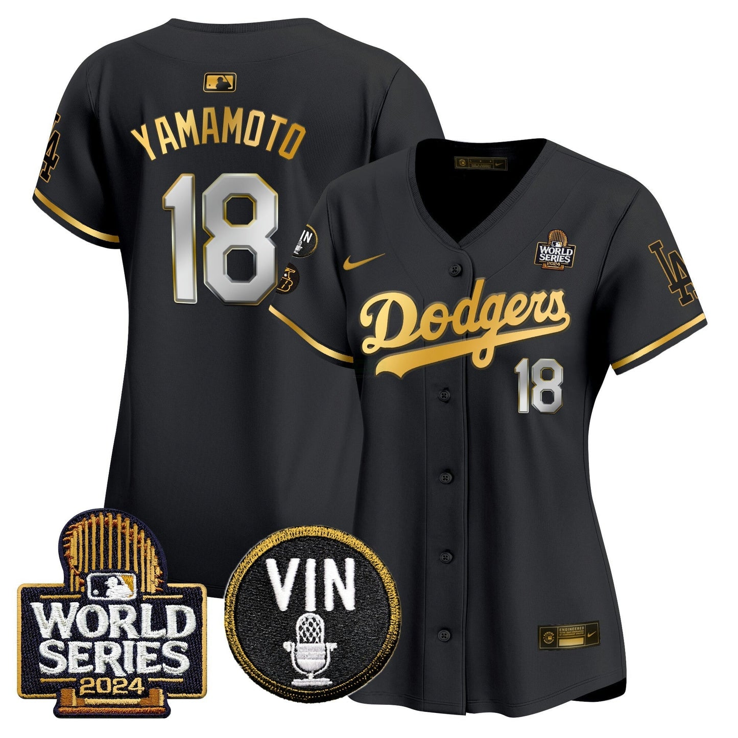 Camisa MLB Women’s 2024 World Series Dourada Trim Vapor Premier Limited Jersey V2