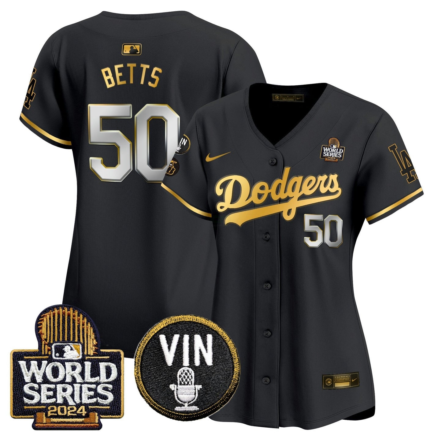 Camisa MLB Women’s 2024 World Series Dourada Trim Vapor Premier Limited Jersey V2