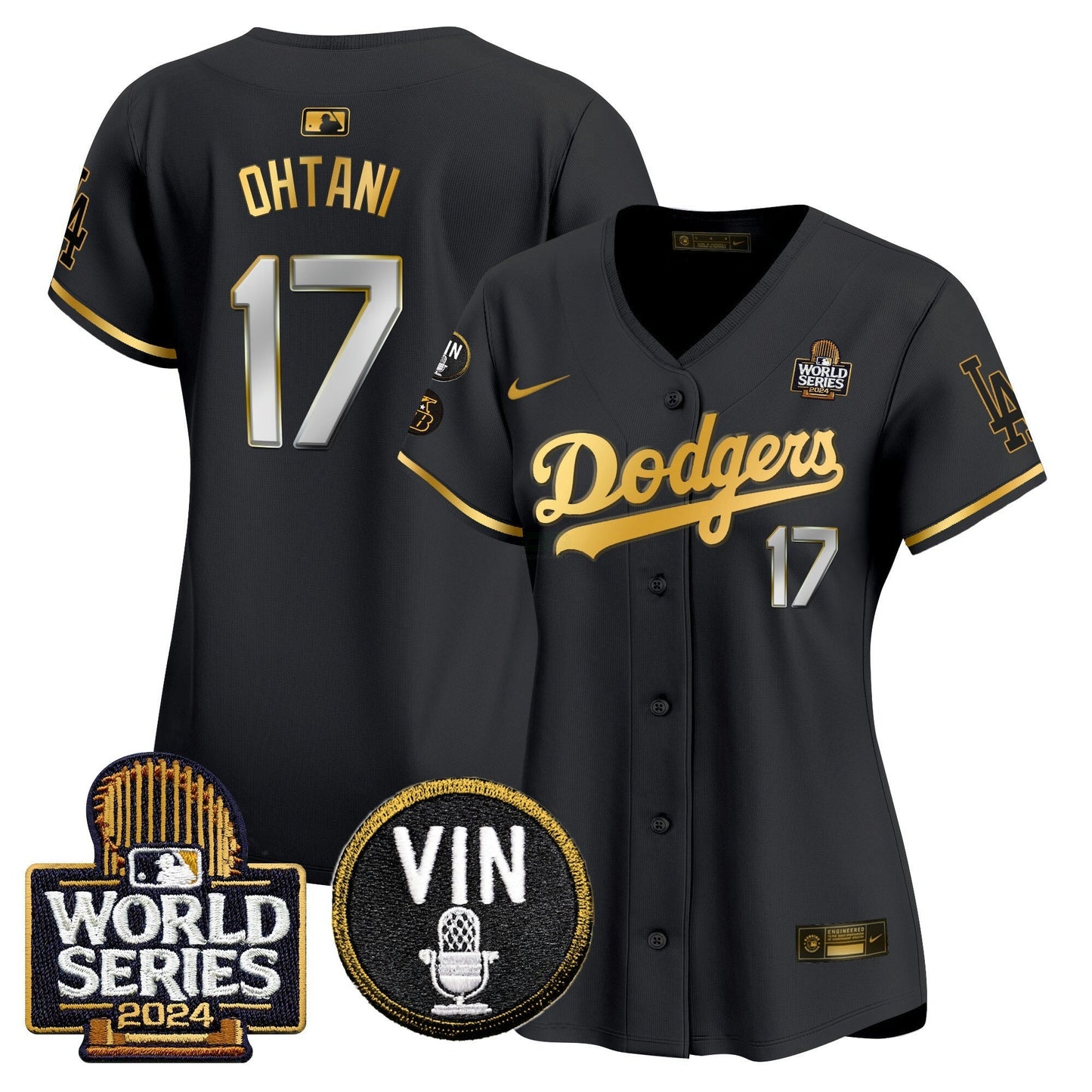 Camisa MLB Women’s 2024 World Series Dourada Trim Vapor Premier Limited Jersey V2