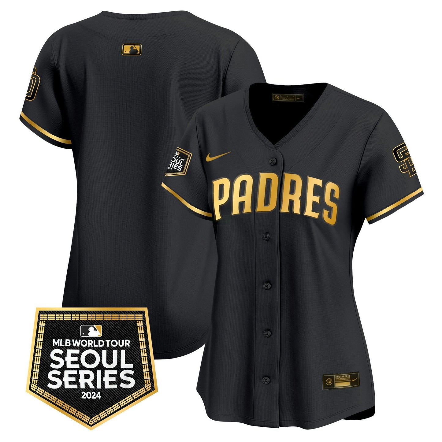 Camisa MLB San Diego Padres Women’s 2024 World Tour Seoul Series Patch Vapor Premier Limited Jersey