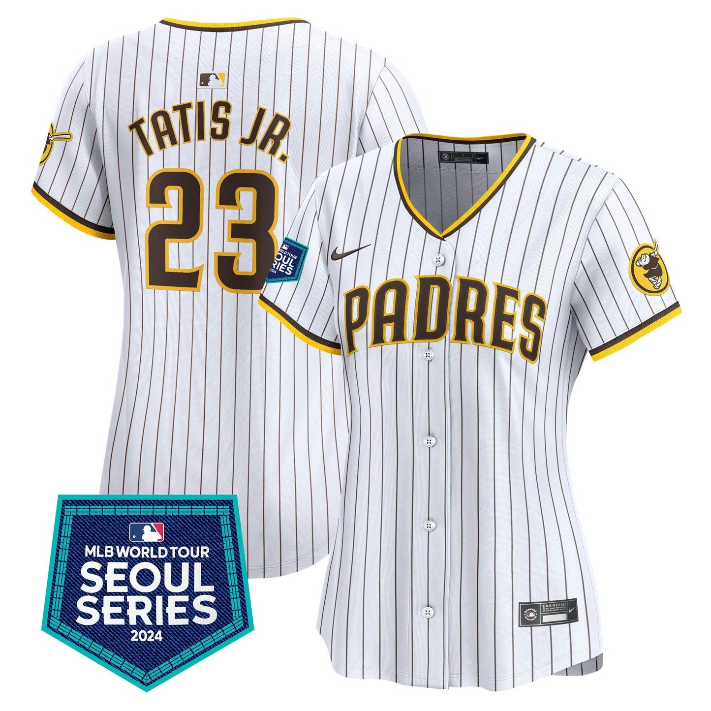 Camisa MLB San Diego Padres Women’s 2024 World Tour Seoul Series Patch Vapor Premier Limited Jersey
