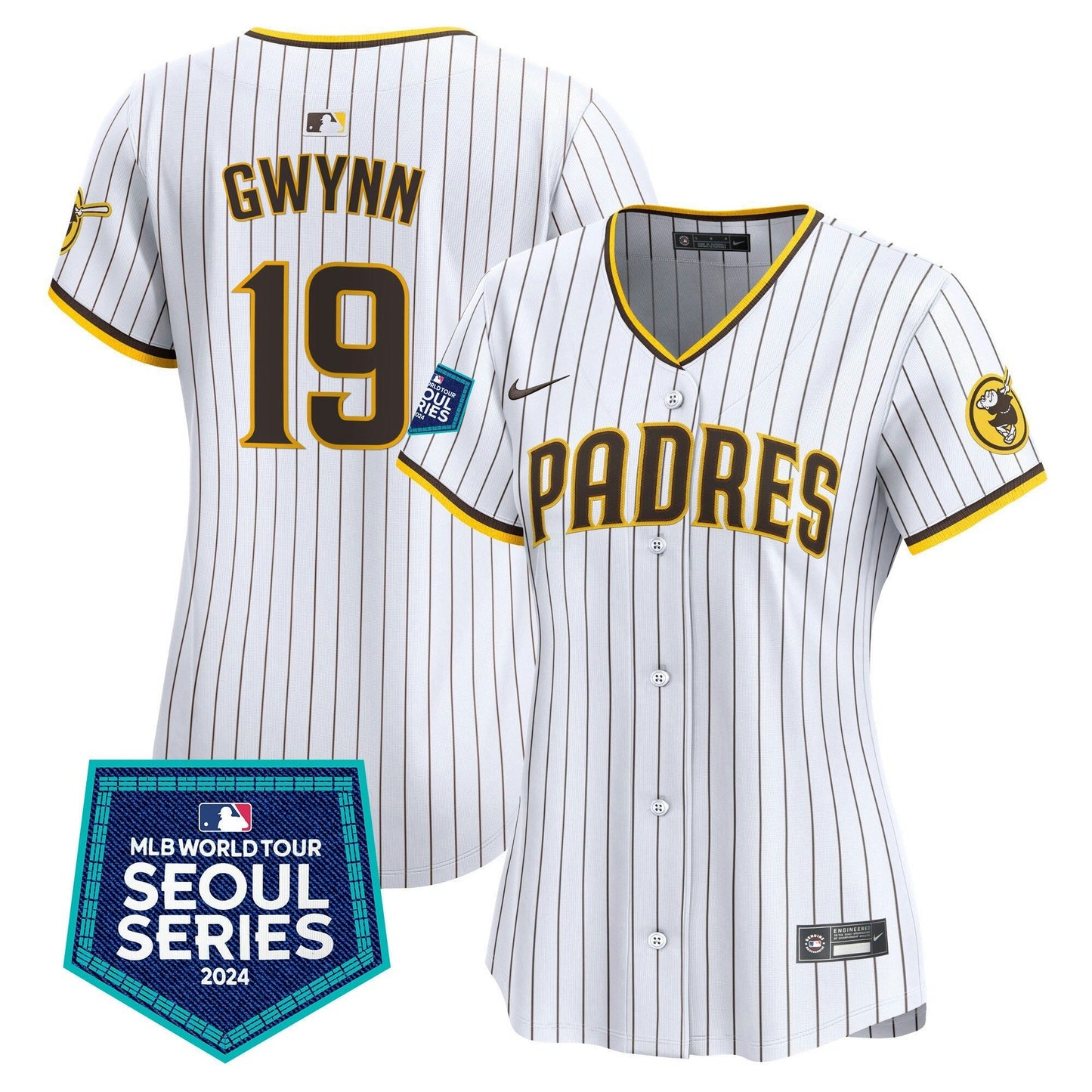 Camisa MLB San Diego Padres Women’s 2024 World Tour Seoul Series Patch Vapor Premier Limited Jersey