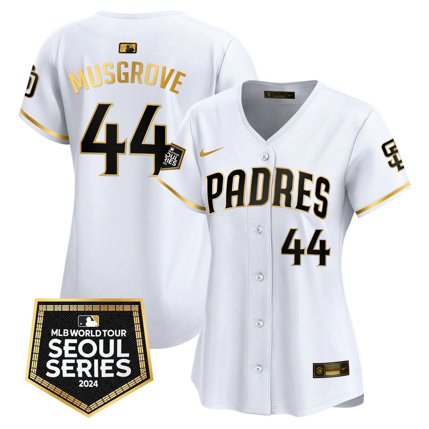 Camisa MLB San Diego Padres Women’s 2024 World Tour Seoul Series Patch Vapor Premier Limited Jersey