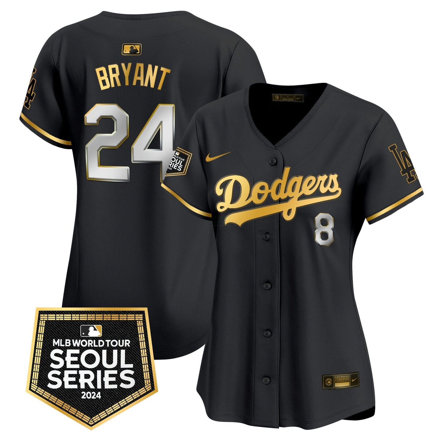 Camisa MLB Los Angeles Dodgers Women’s 2024 World Tour Seoul Series Patch Vapor Premier Limited Jersey