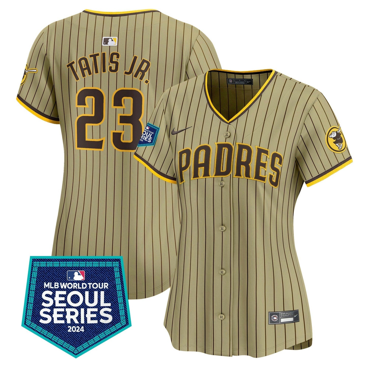 Camisa MLB San Diego Padres Women’s 2024 World Tour Seoul Series Patch Vapor Premier Limited Jersey