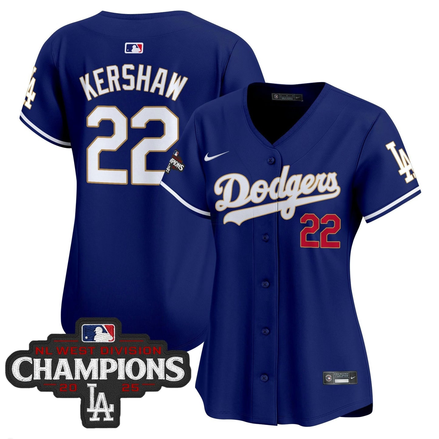 Camisa MLB Women’s 2025 NL West Division Champions Patch Dourada Trim Vapor Premier Limited Jersey