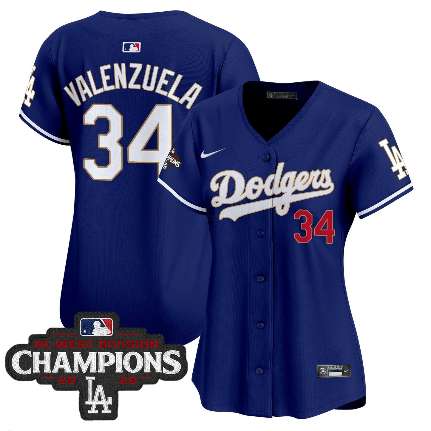 Camisa MLB Women’s 2025 NL West Division Champions Patch Dourada Trim Vapor Premier Limited Jersey