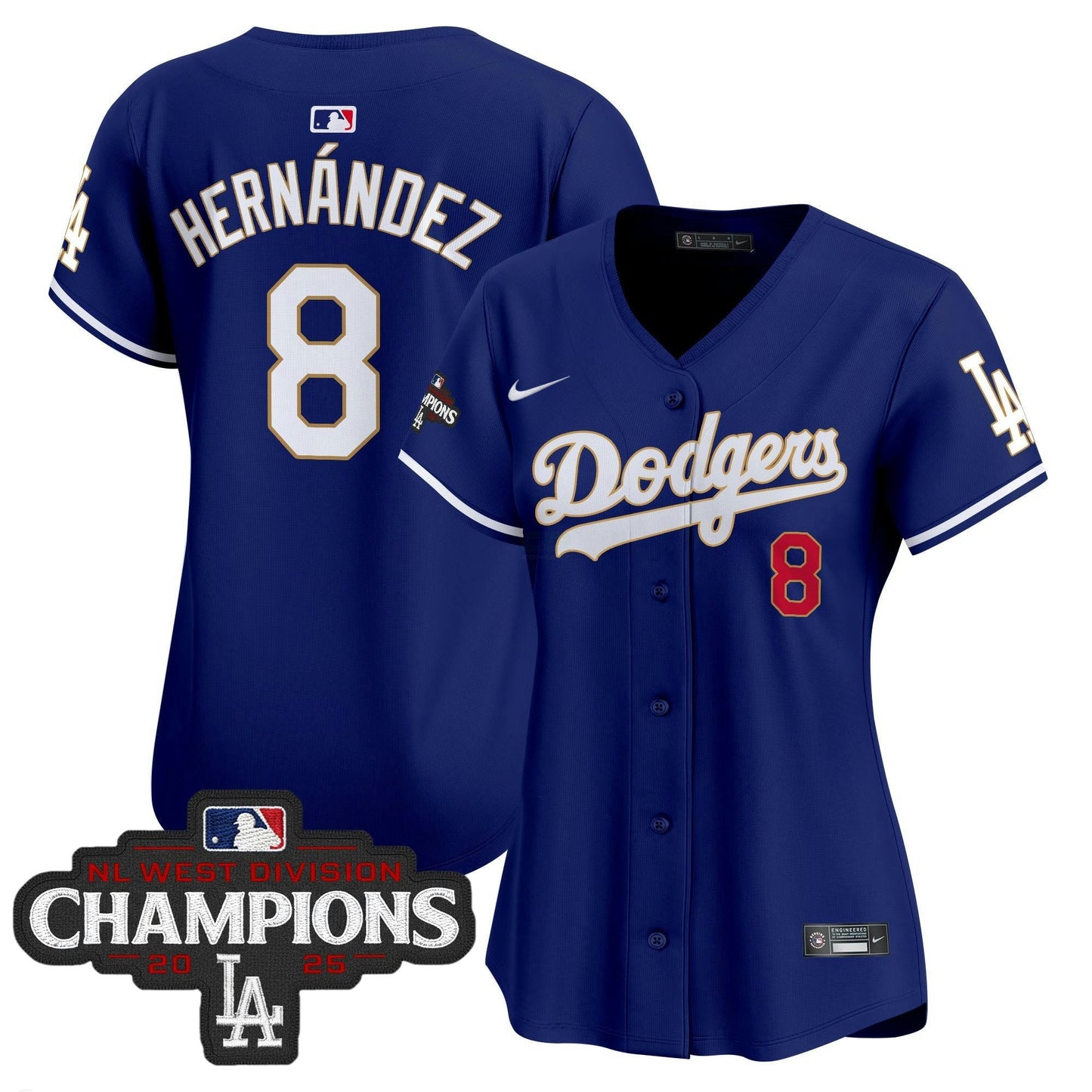 Camisa MLB Women’s 2025 NL West Division Champions Patch Dourada Trim Vapor Premier Limited Jersey