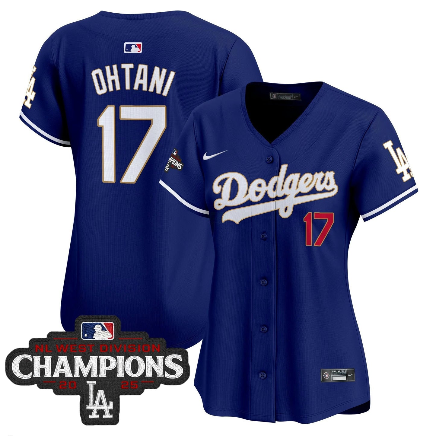 Camisa MLB Women’s 2025 NL West Division Champions Patch Dourada Trim Vapor Premier Limited Jersey