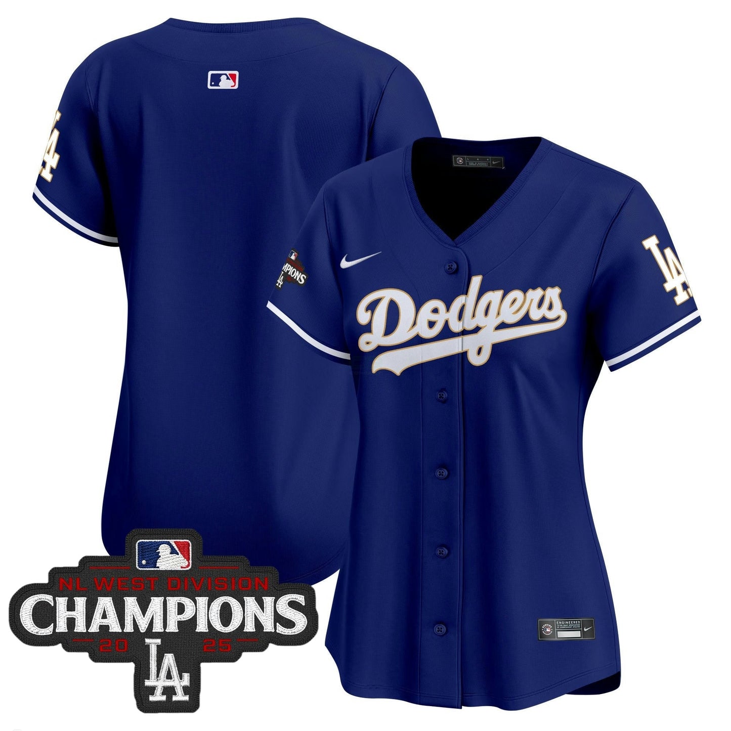 Camisa MLB Women’s 2025 NL West Division Champions Patch Dourada Trim Vapor Premier Limited Jersey
